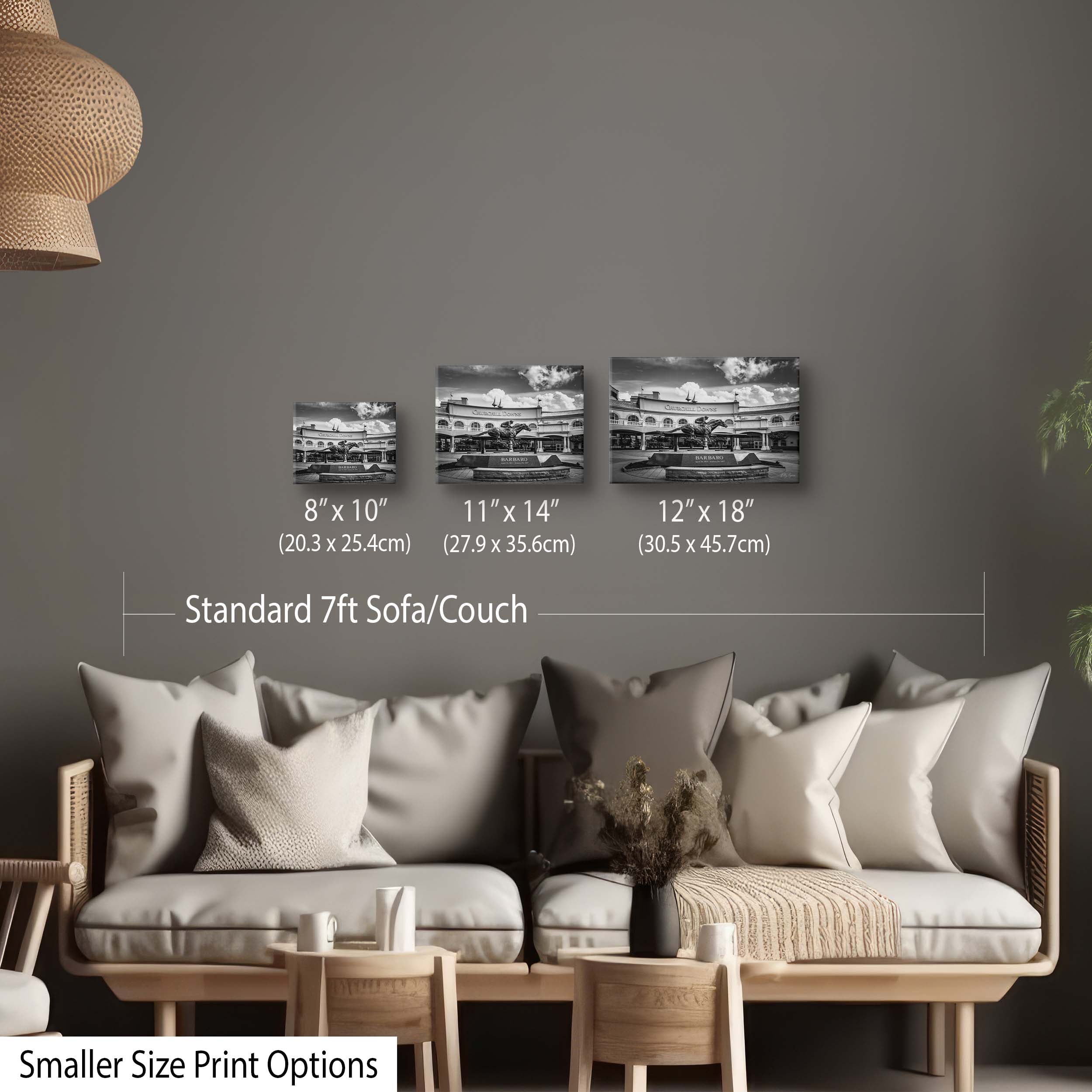 "Legends Run Here" – Churchill Downs Black & White Fine Art Print