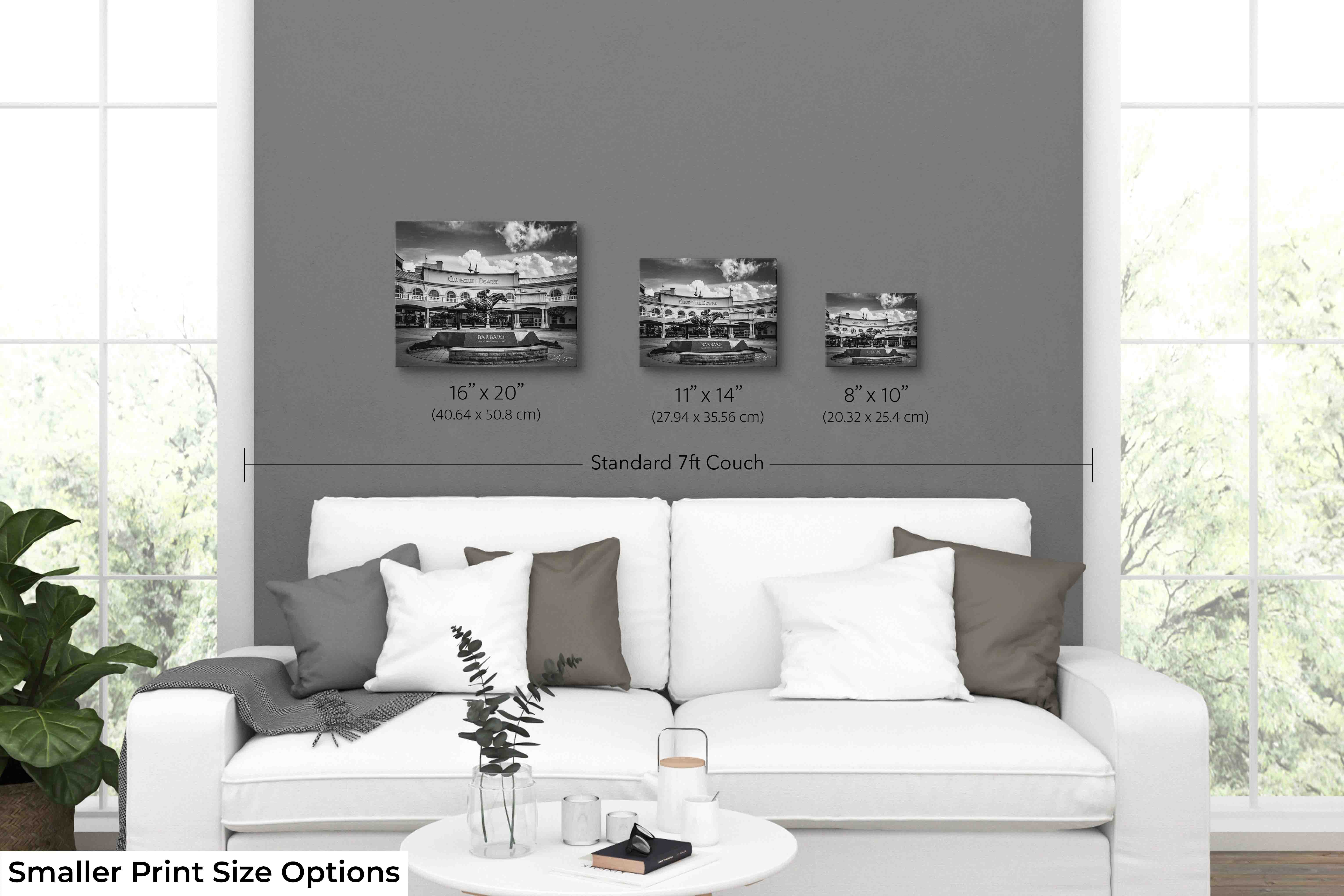 "Legends Run Here" – Churchill Downs Black & White Fine Art Print
