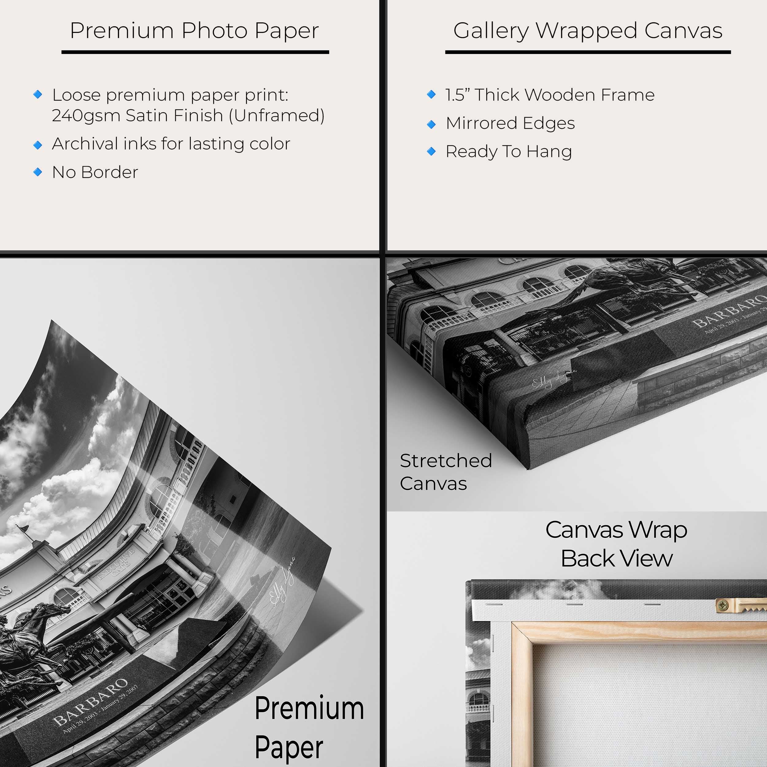 "Legends Run Here" – Churchill Downs Black & White Fine Art Print