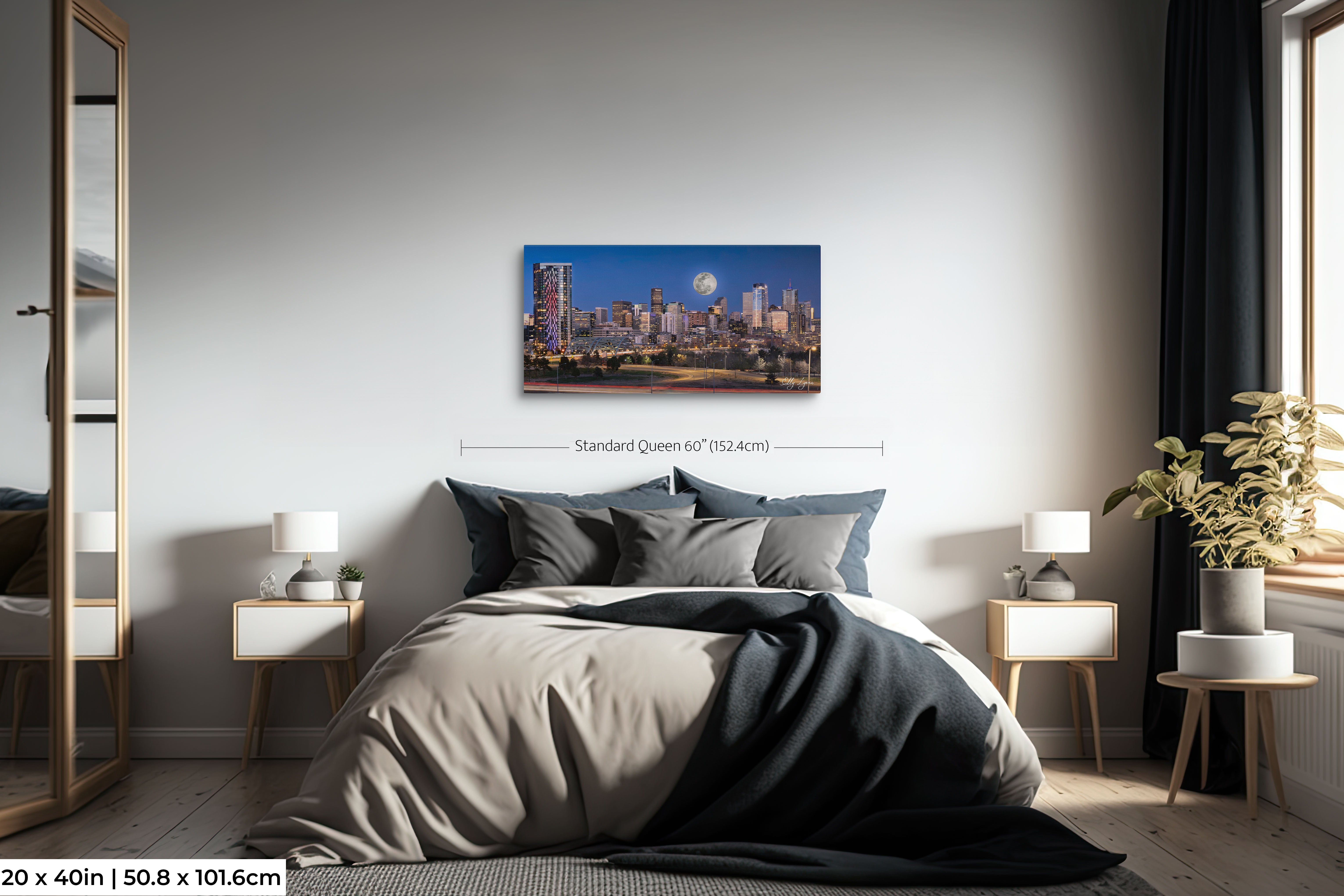 Denver Skyline Print – Vibrant Cityscape Wall Art | Modern Home Decor