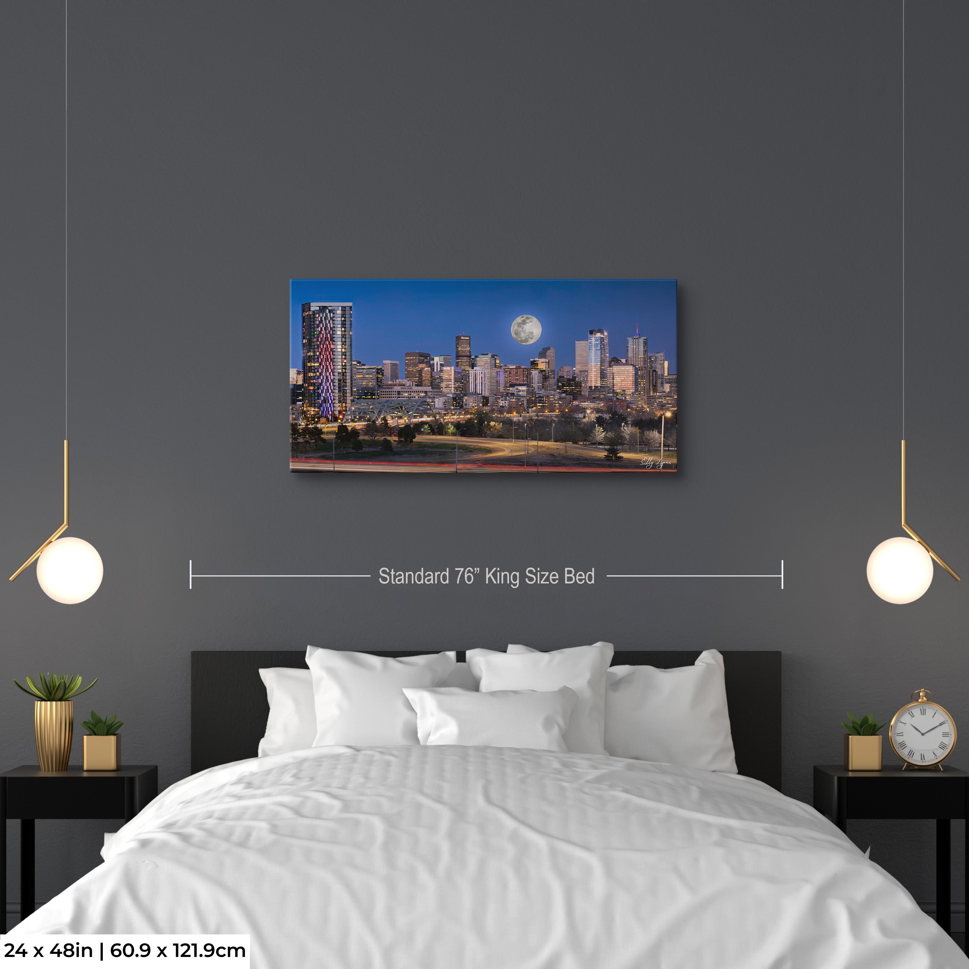 Denver Skyline Print – Vibrant Cityscape Wall Art | Modern Home Decor