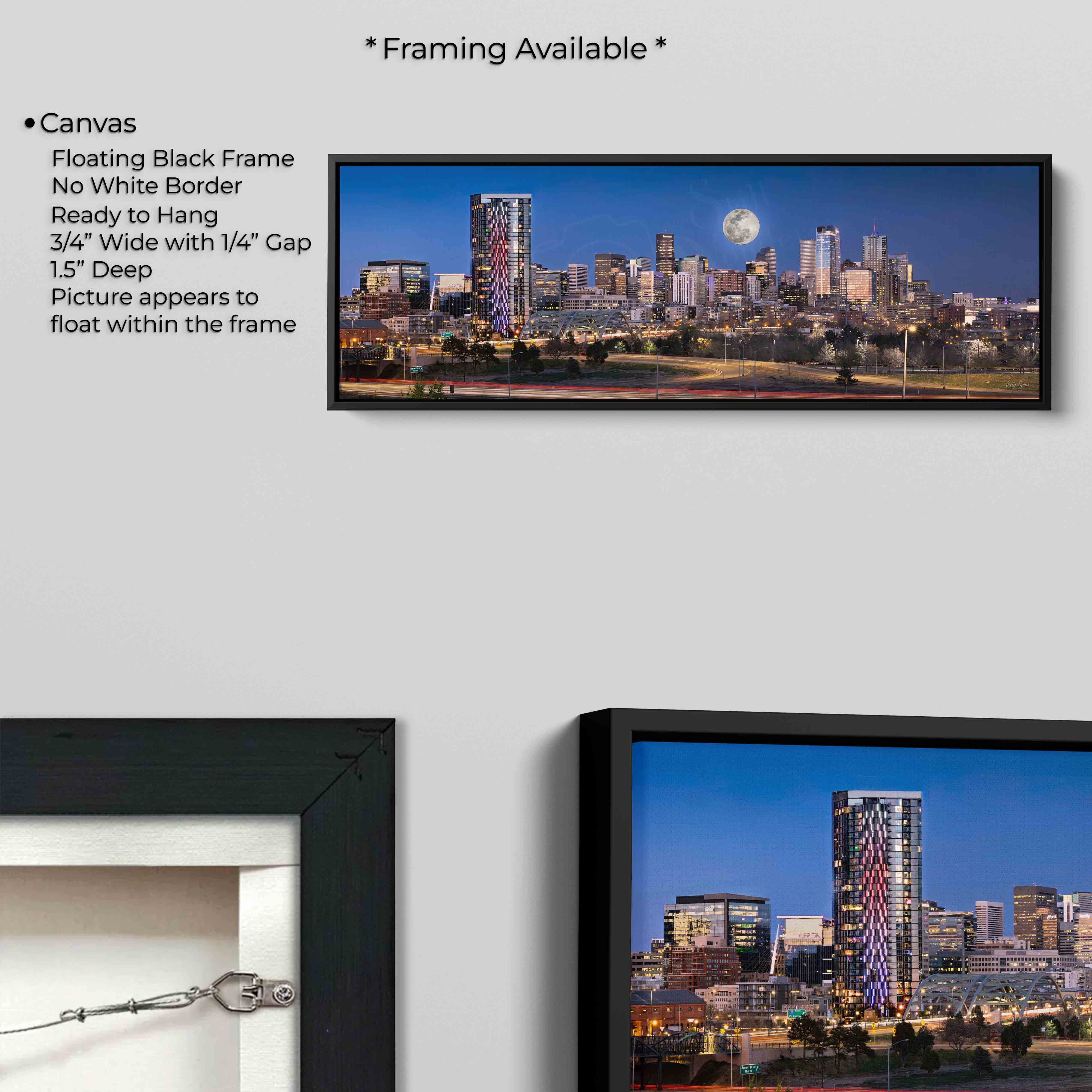 Denver Skyline Print, Modern Cityscape Home Decor