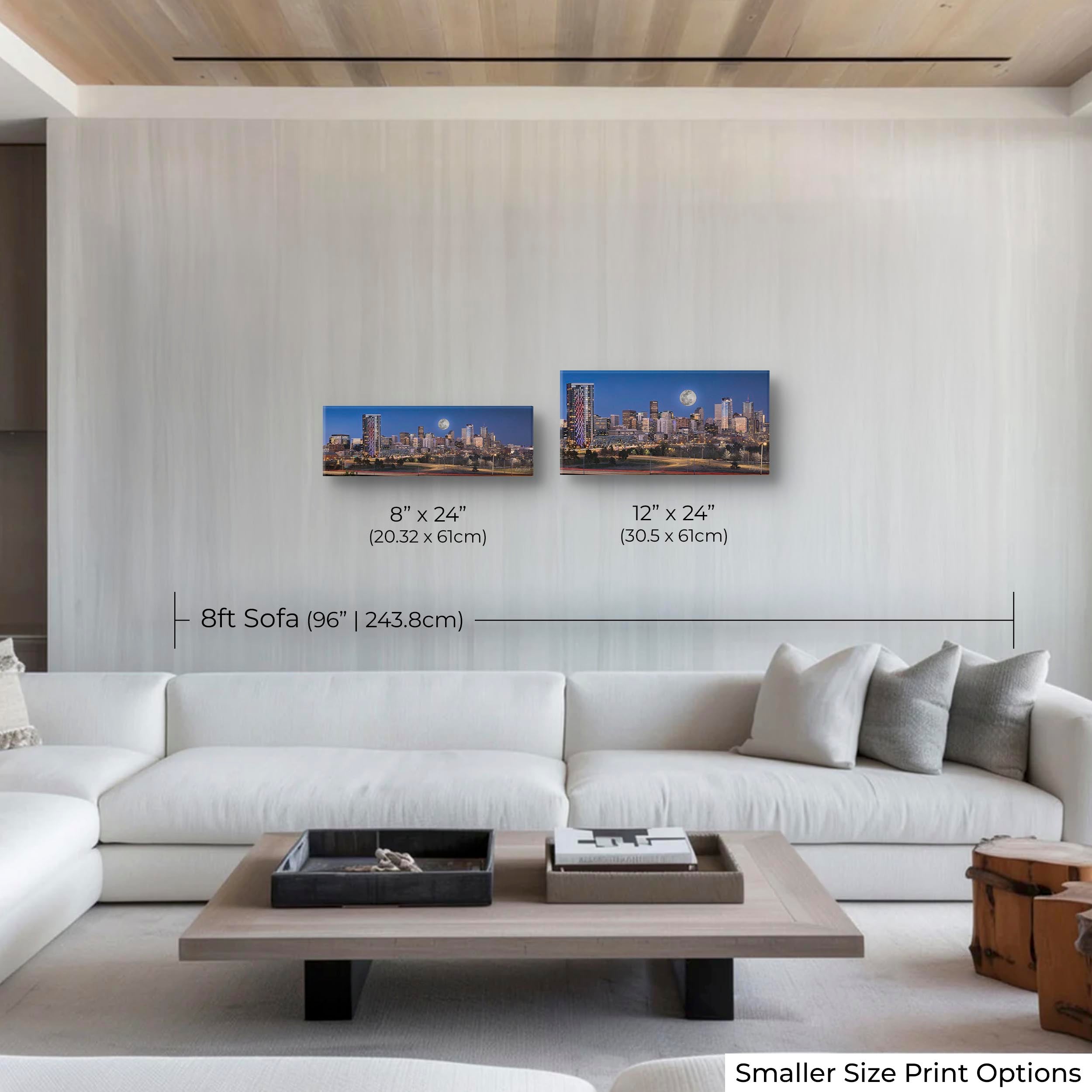 Denver Skyline Print, Modern Cityscape Home Decor