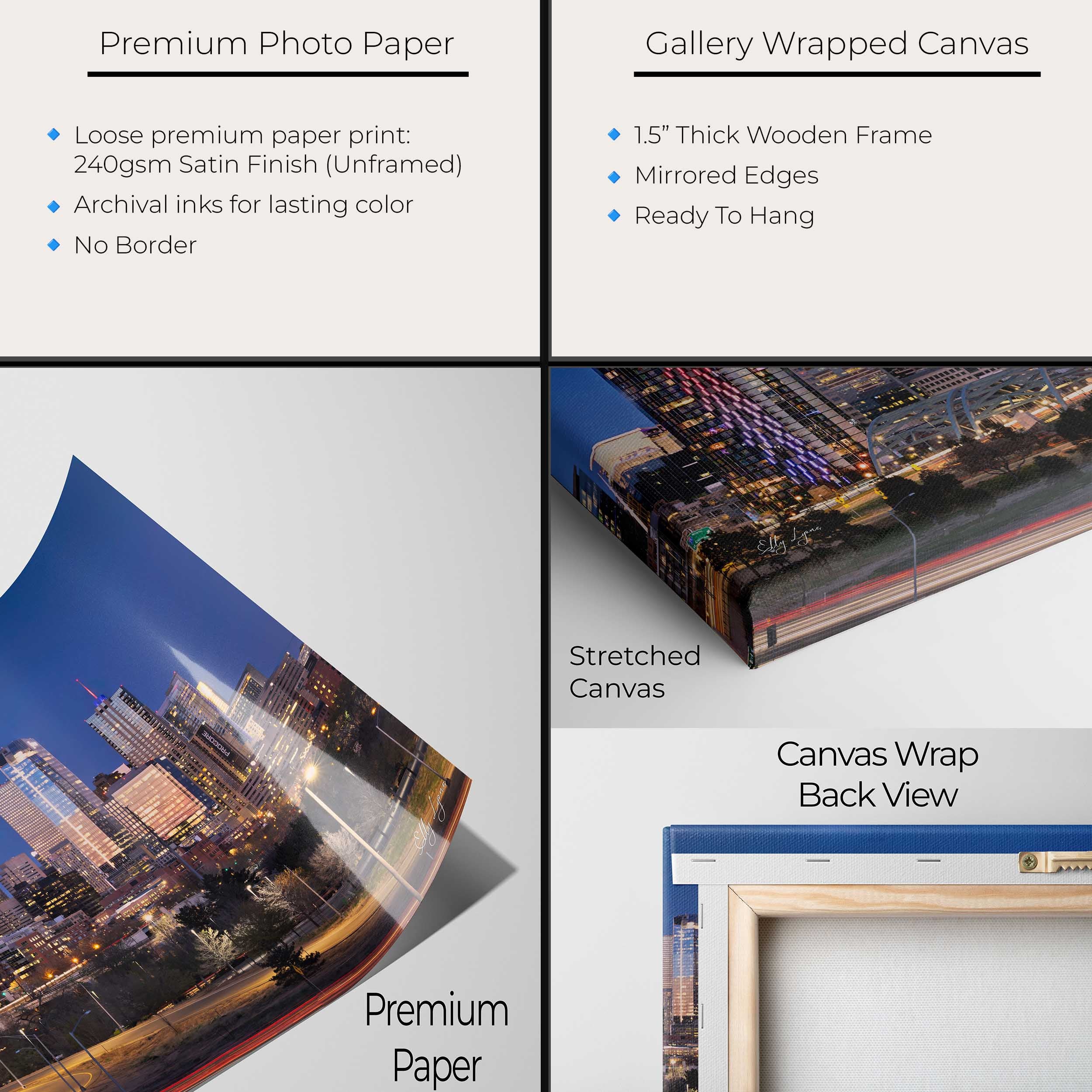 Denver Skyline Print – Vibrant Cityscape Wall Art | Modern Home Decor