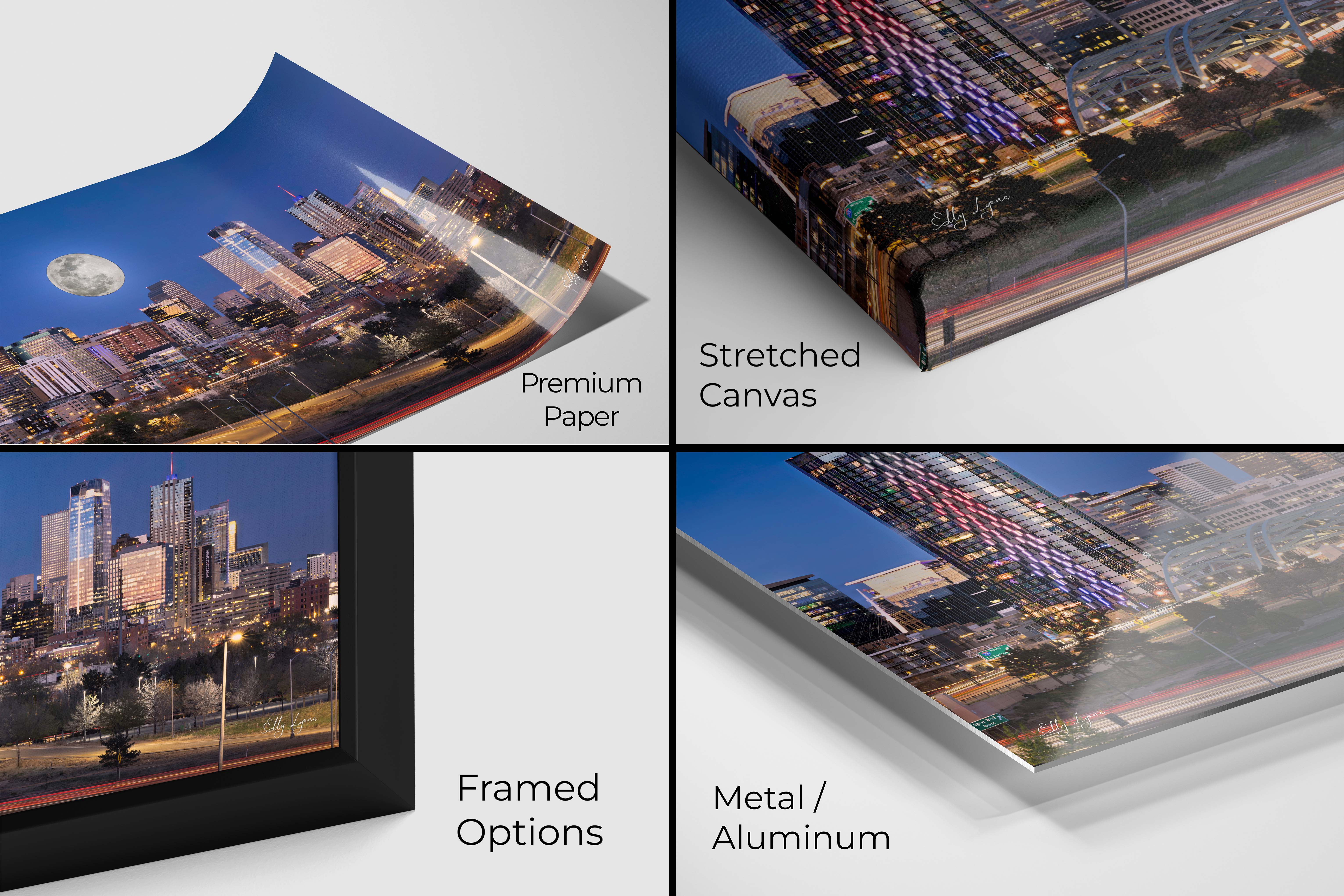 Denver Skyline Print – Vibrant Cityscape Wall Art | Modern Home Decor