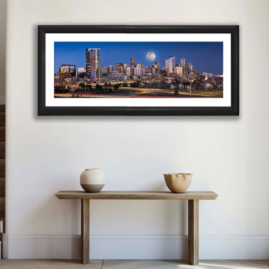 Denver Skyline Print, Modern Cityscape Home Decor
