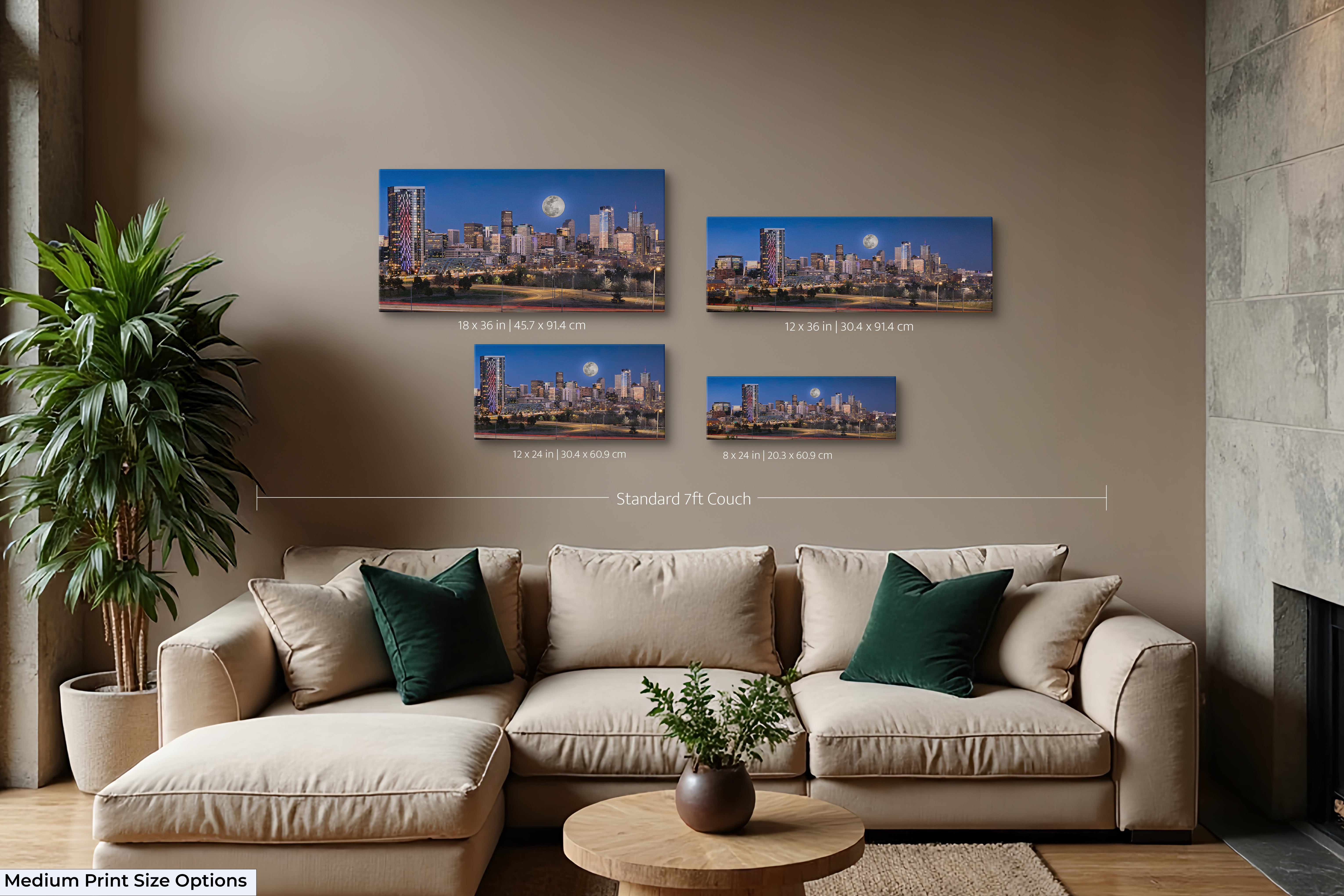 Denver Skyline Print – Vibrant Cityscape Wall Art | Modern Home Decor