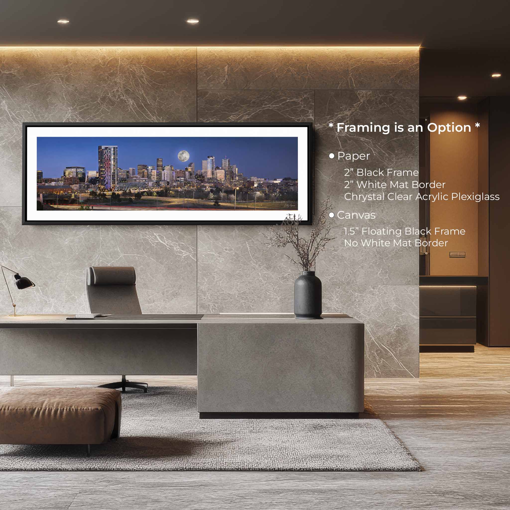 Denver Skyline Print – Vibrant Cityscape Wall Art | Modern Home Decor