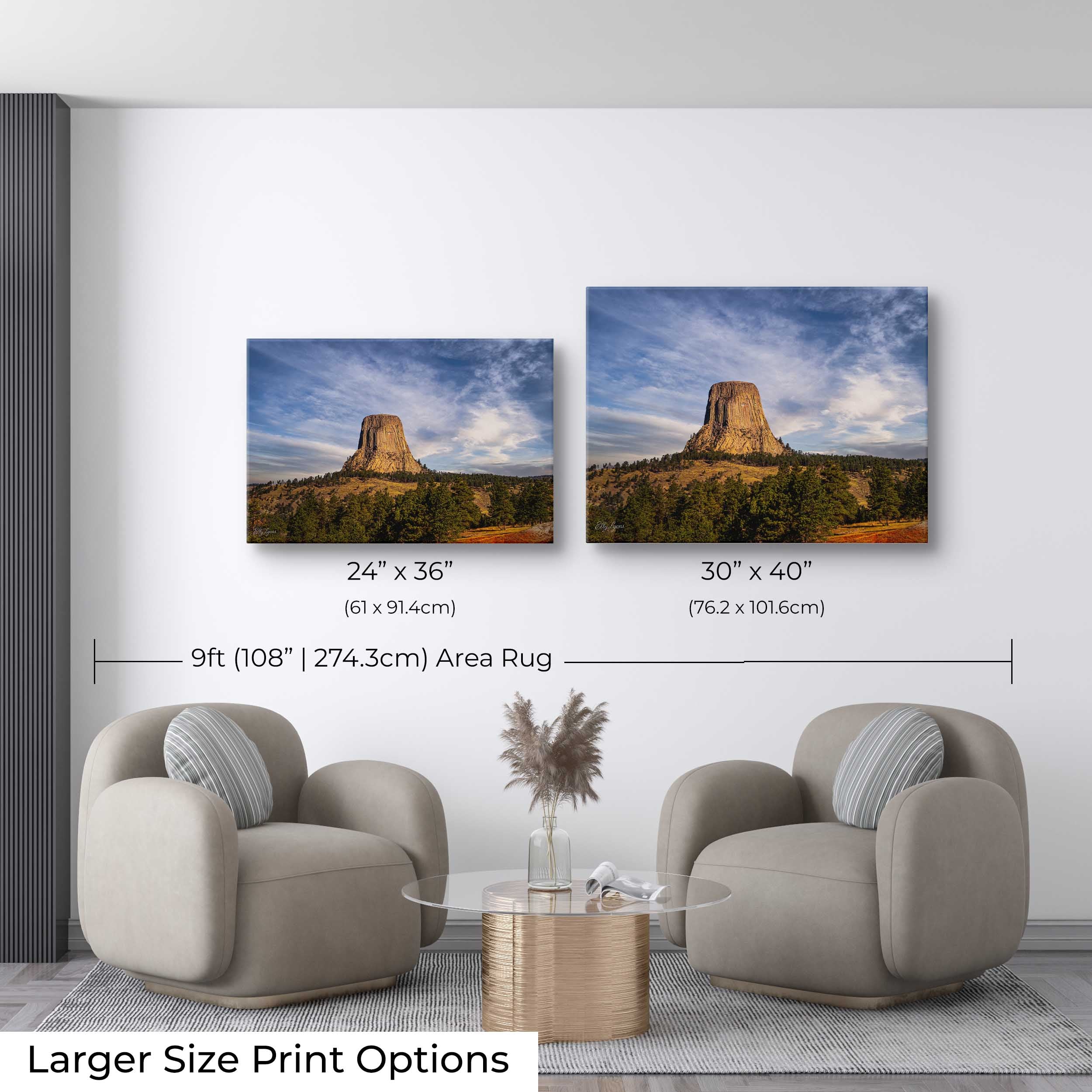 Devils Tower Print – Wyoming Landscape Decor