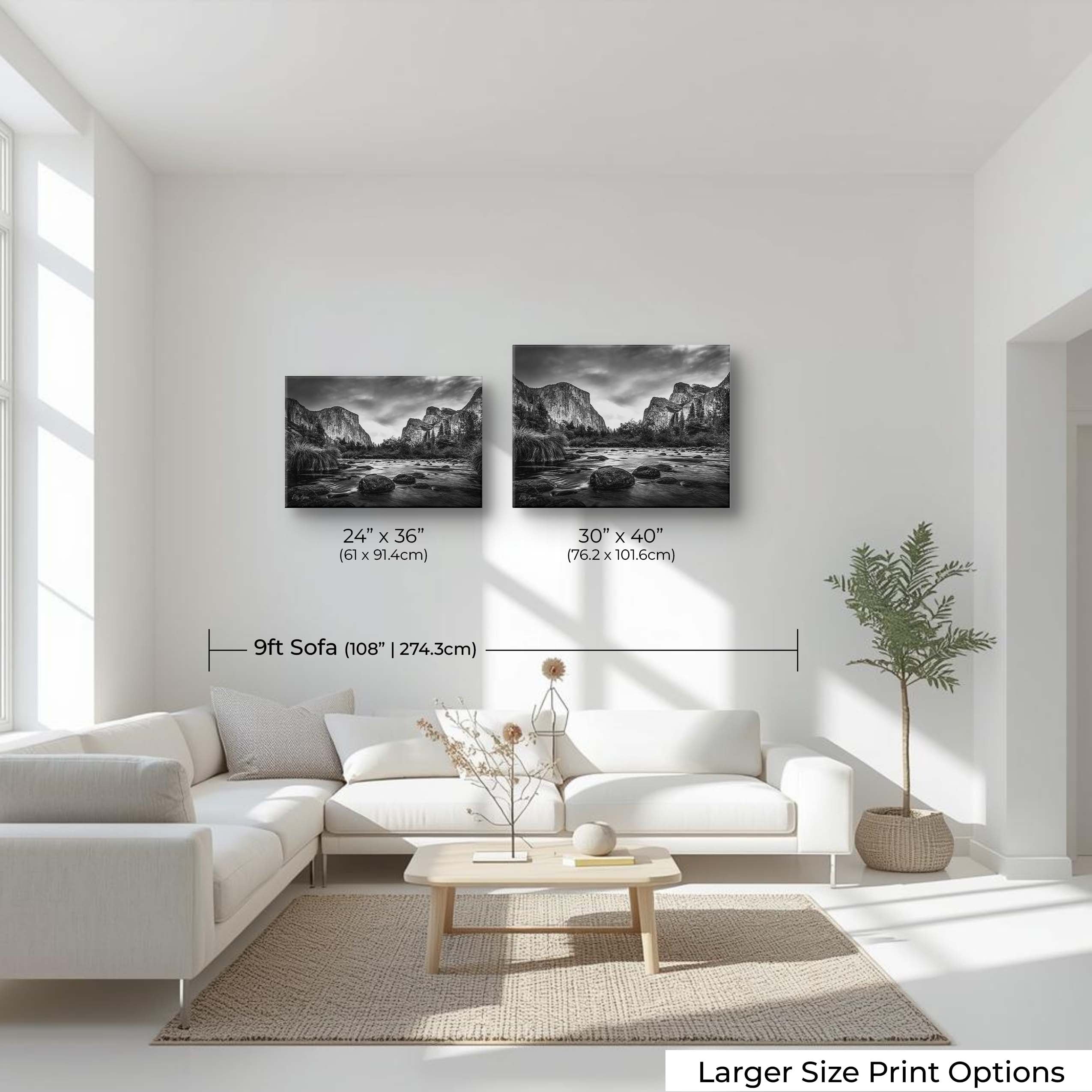 Yosemite Valley Black & White Print - “The Stillness Between Giants”