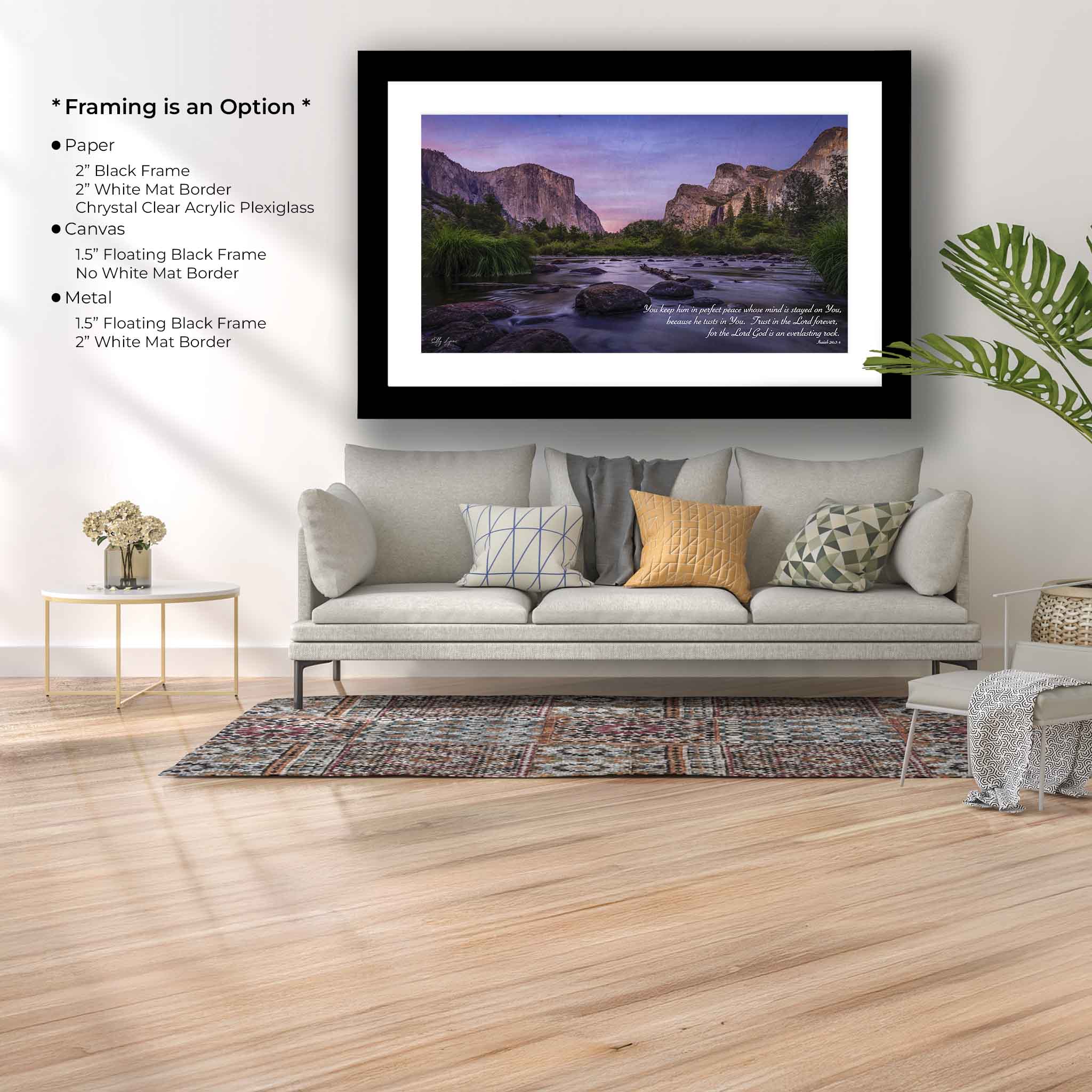 Yosemite Fine Art Print – El Capitan Sunset Mountain Landscape Art for Serene Decor