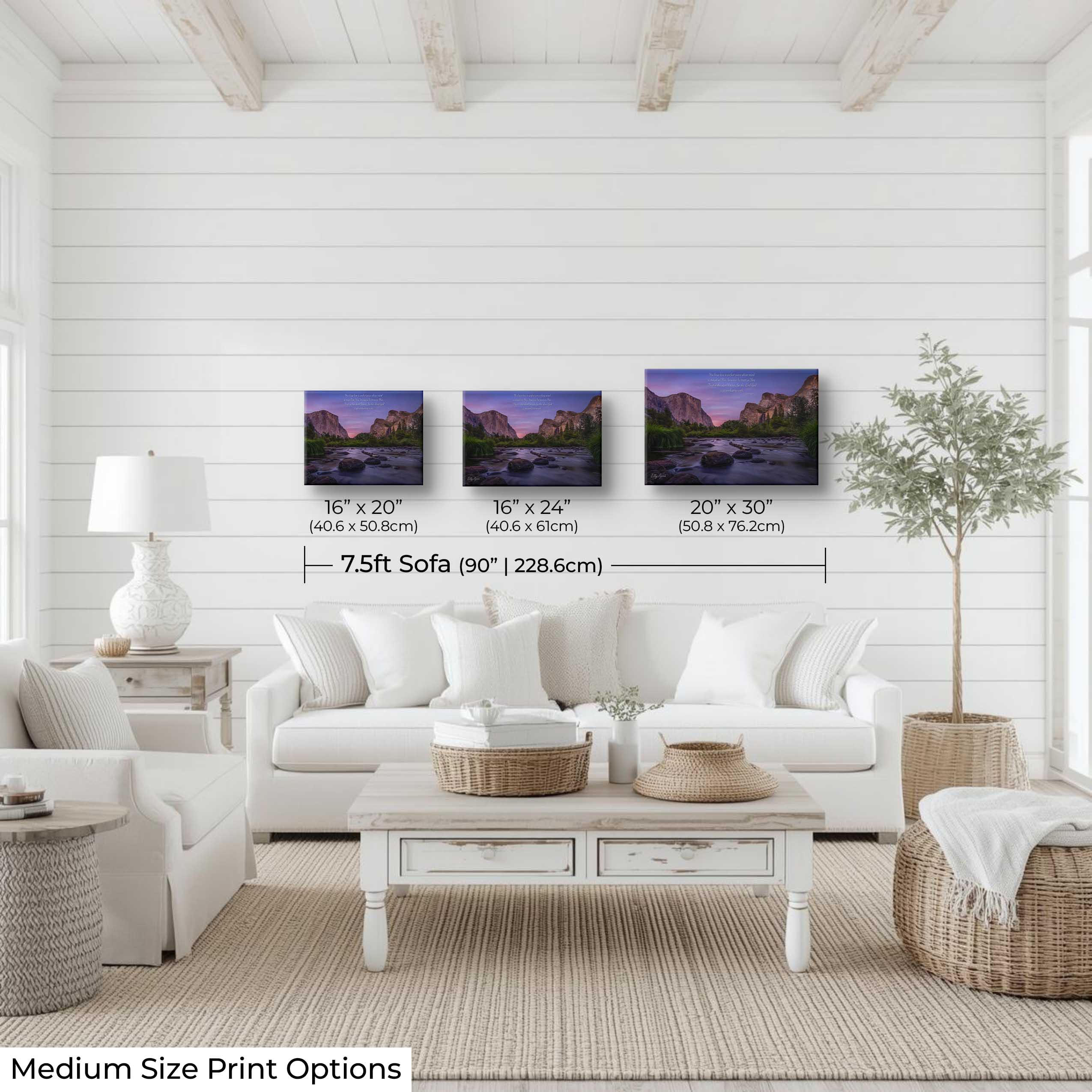 Yosemite National Park Sunset Print – El Capitan Wall Decor Featuring Isaiah 26:3-4 Scripture
