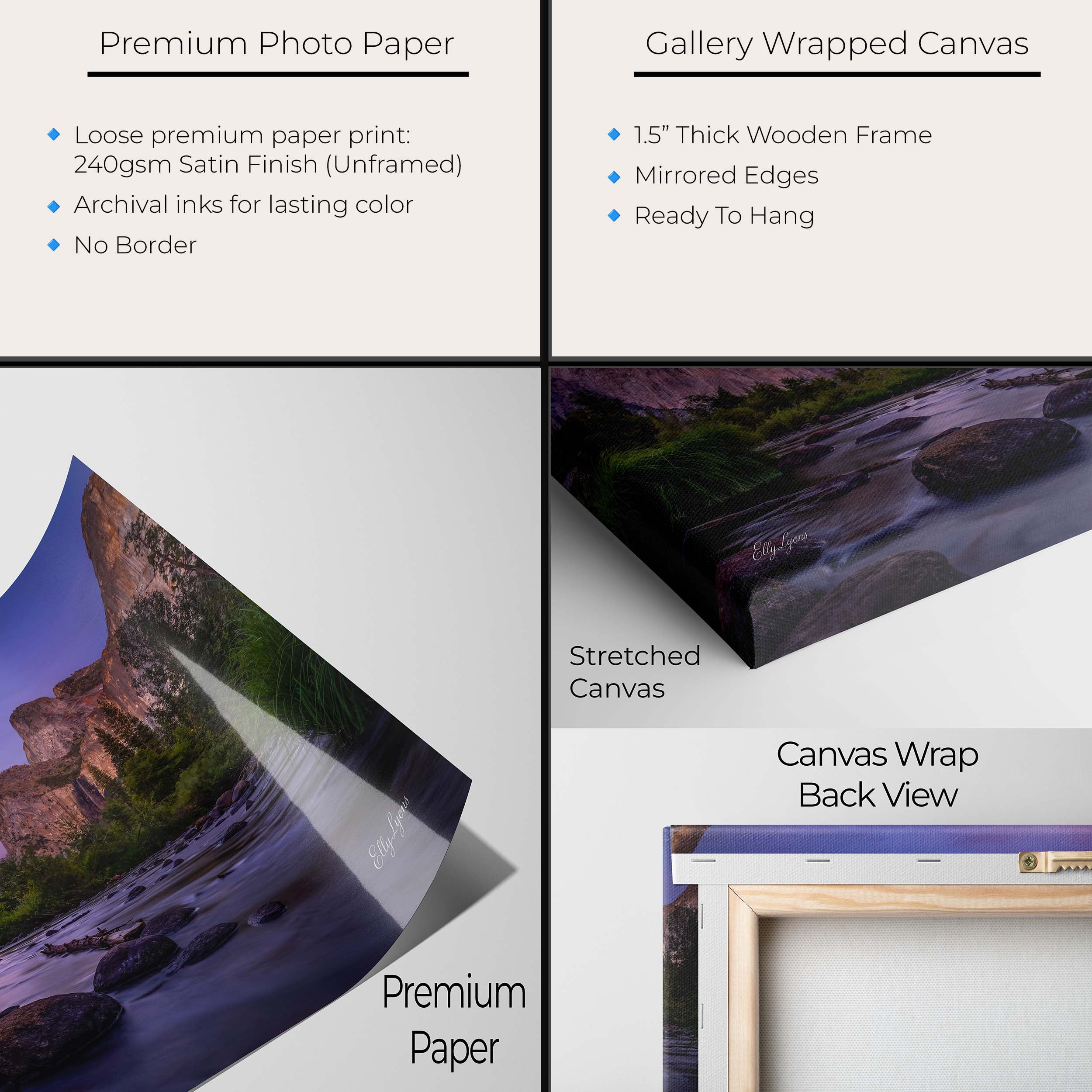 Yosemite Fine Art Print – El Capitan Sunset Mountain Landscape Art for Serene Decor