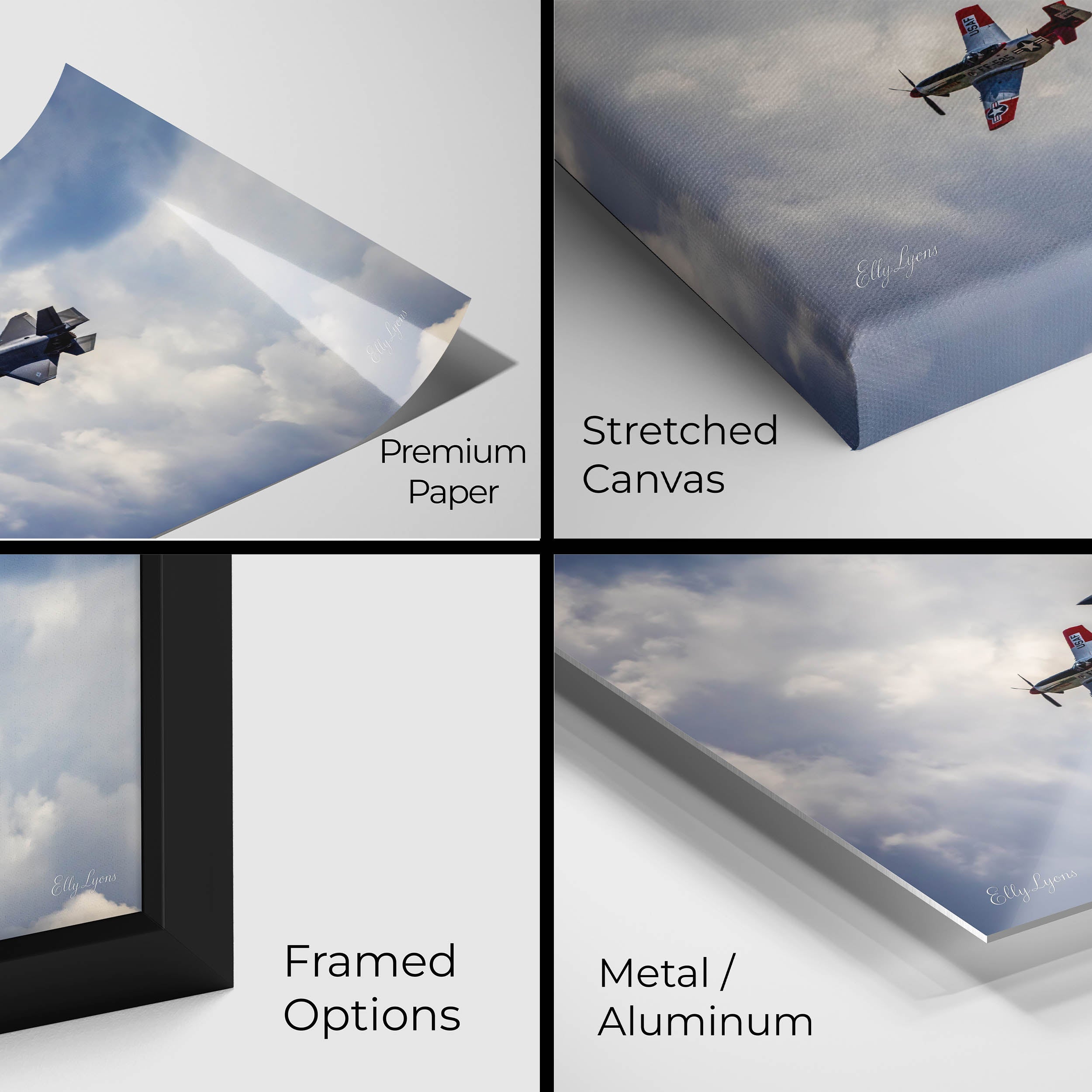 F-35 Lightning II & P-51 Mustang Heritage Flight Fine Art Print – Aviation Legacy Wall Art