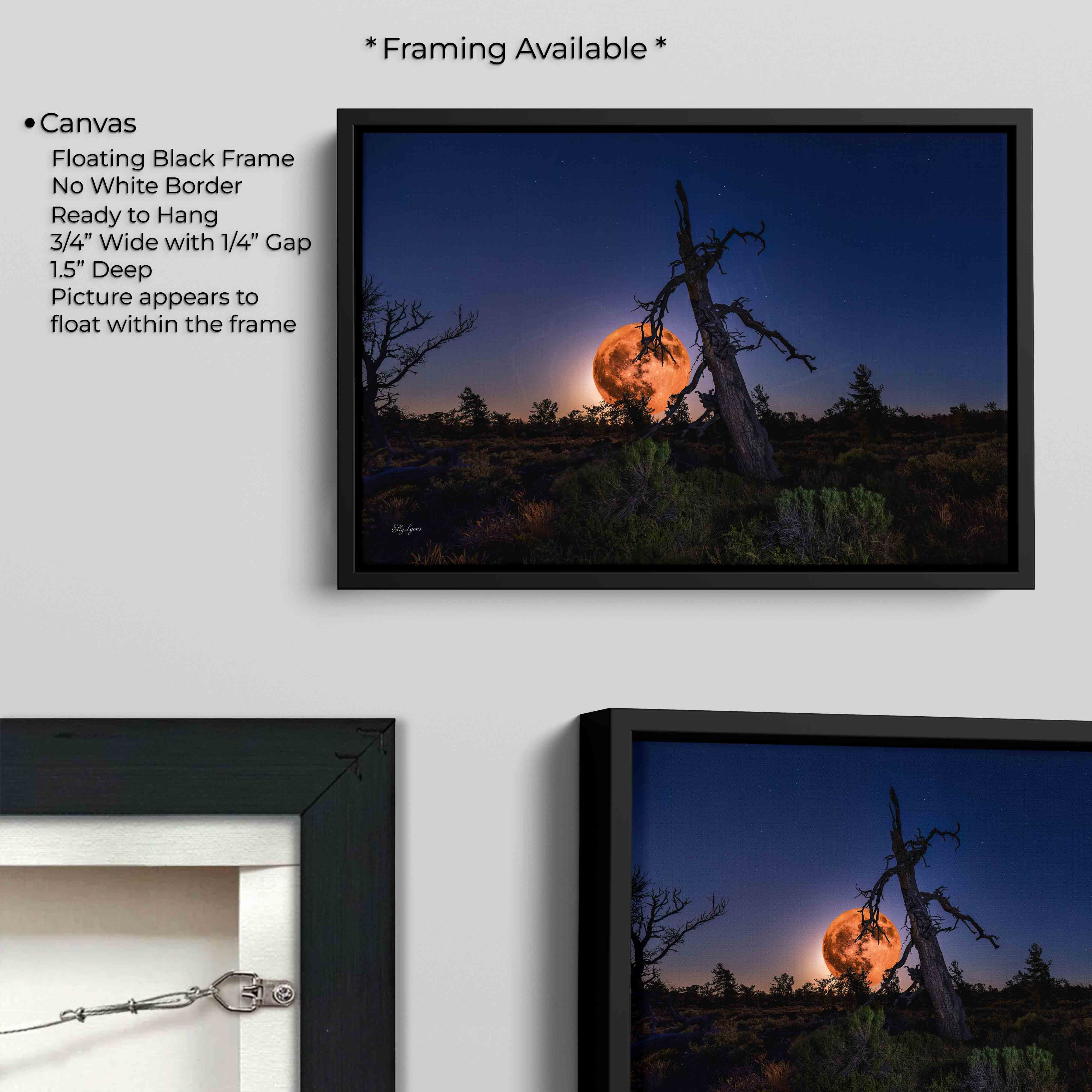 Strawberry Moon Print, Craters of the Moon National Monument - "The Light Behind the Ruins"