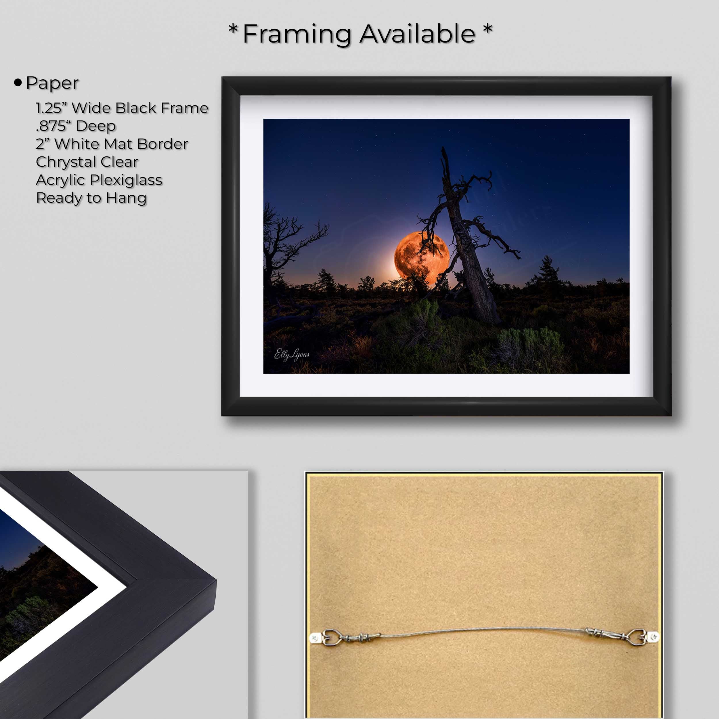 Strawberry Moon Print, Craters of the Moon National Monument - "The Light Behind the Ruins"