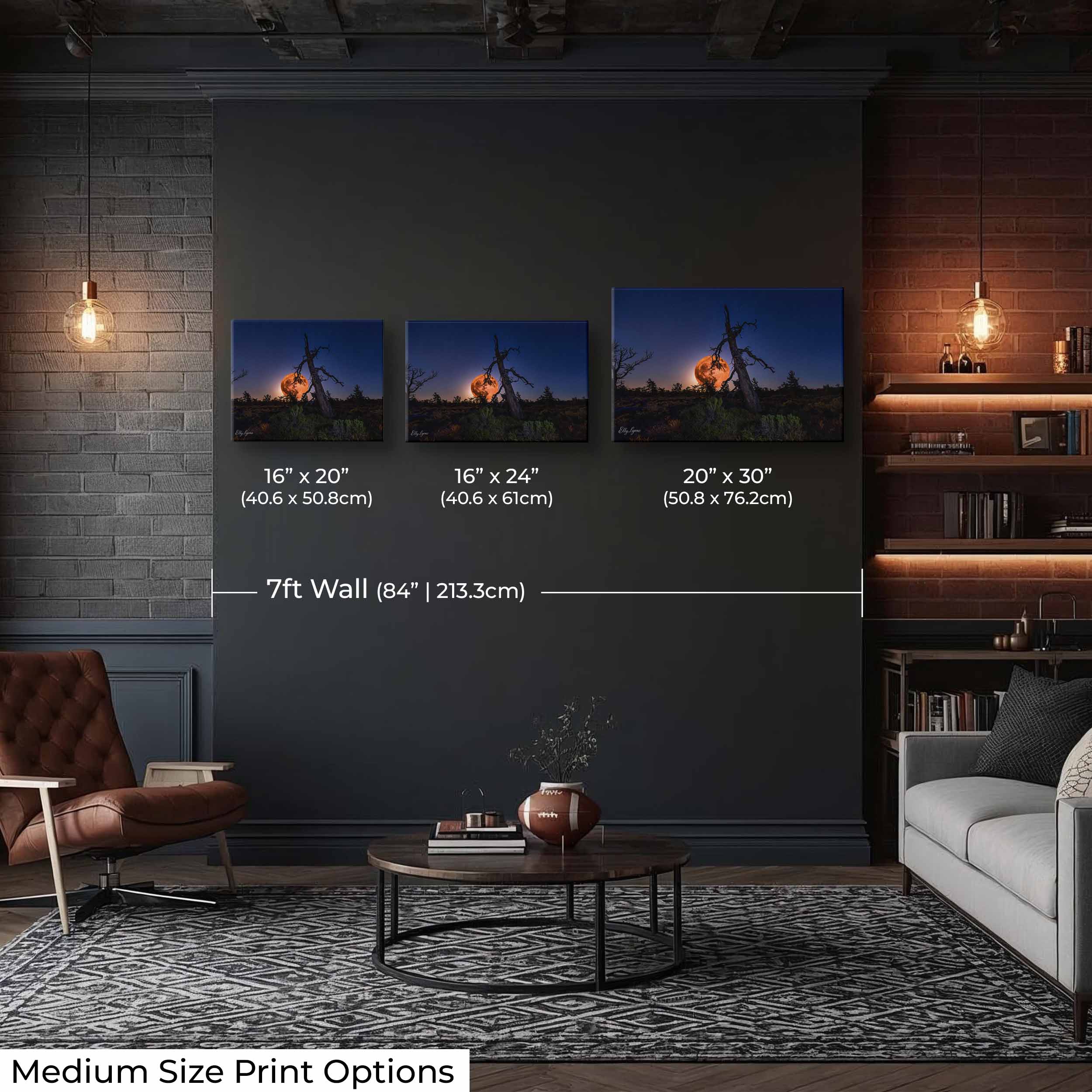 Strawberry Moon Print, Craters of the Moon National Monument - "The Light Behind the Ruins"