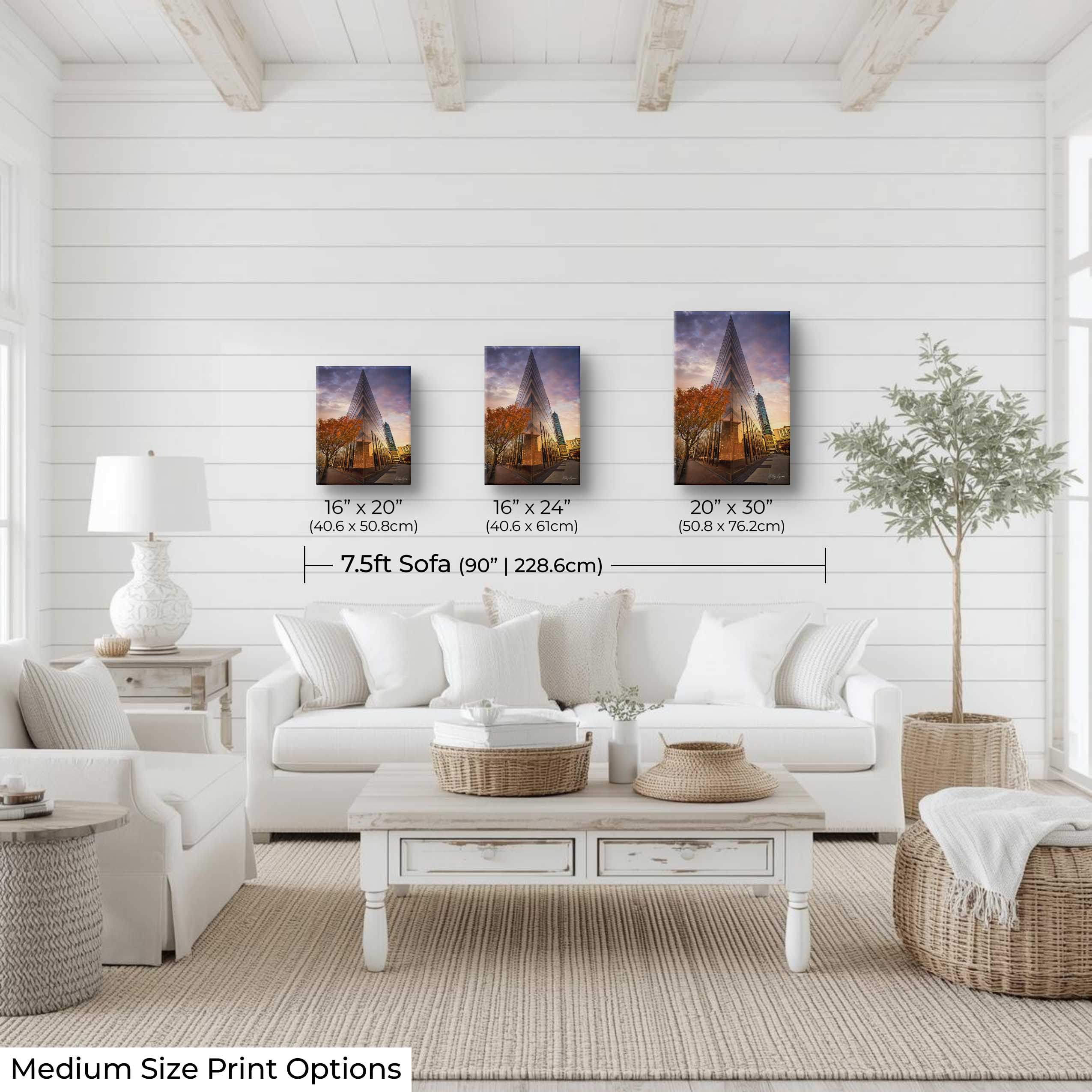 Boise Idaho Architecture Print - "Golden Hour Geometry"