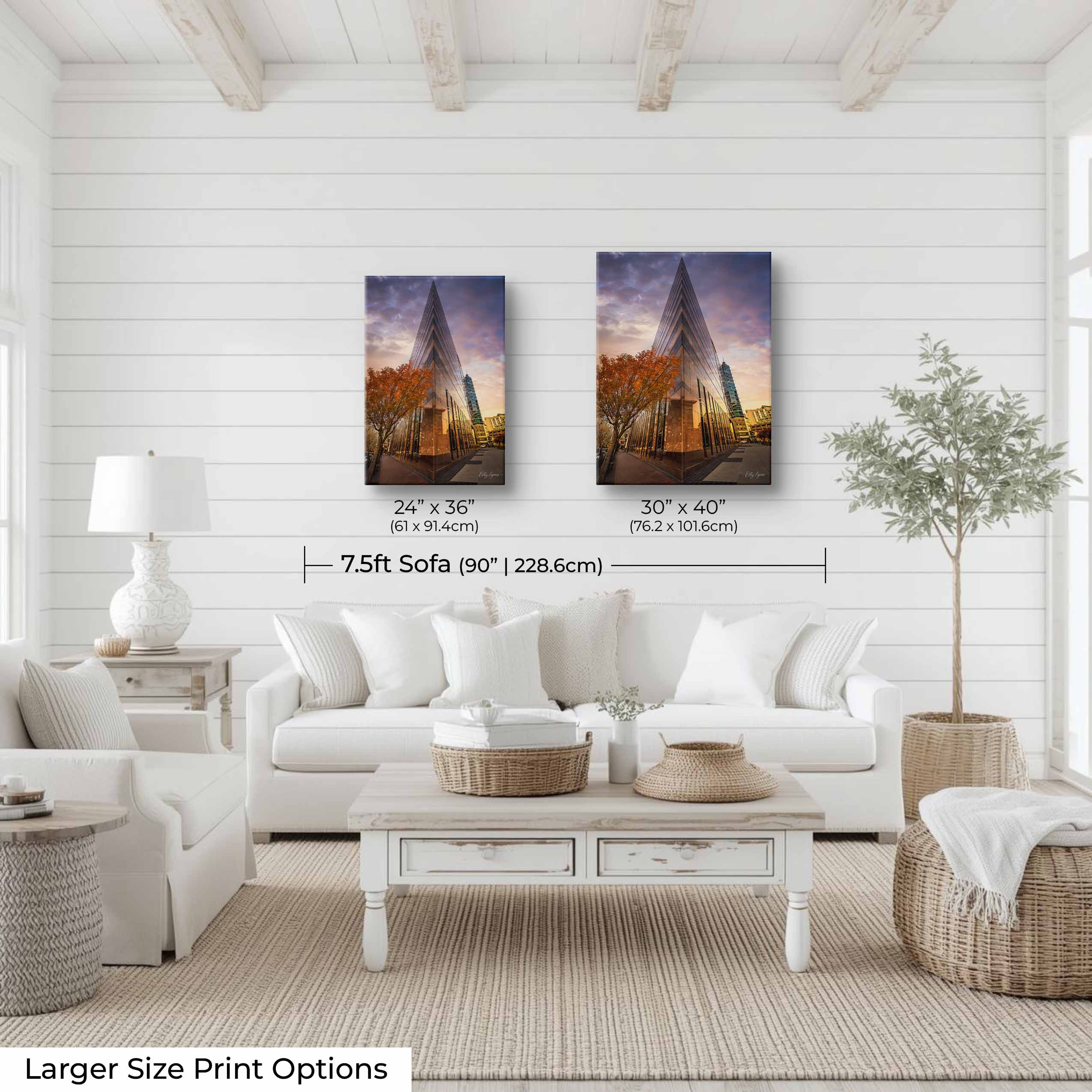 Boise Idaho Architecture Print - "Golden Hour Geometry"