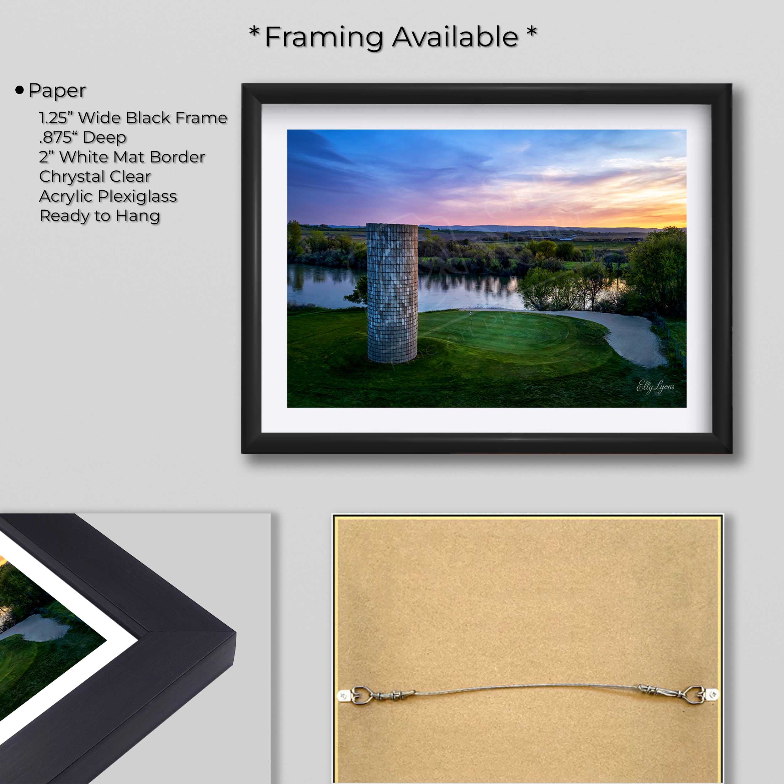 Golf Course Art Print – Idaho Sunset Wall Decor