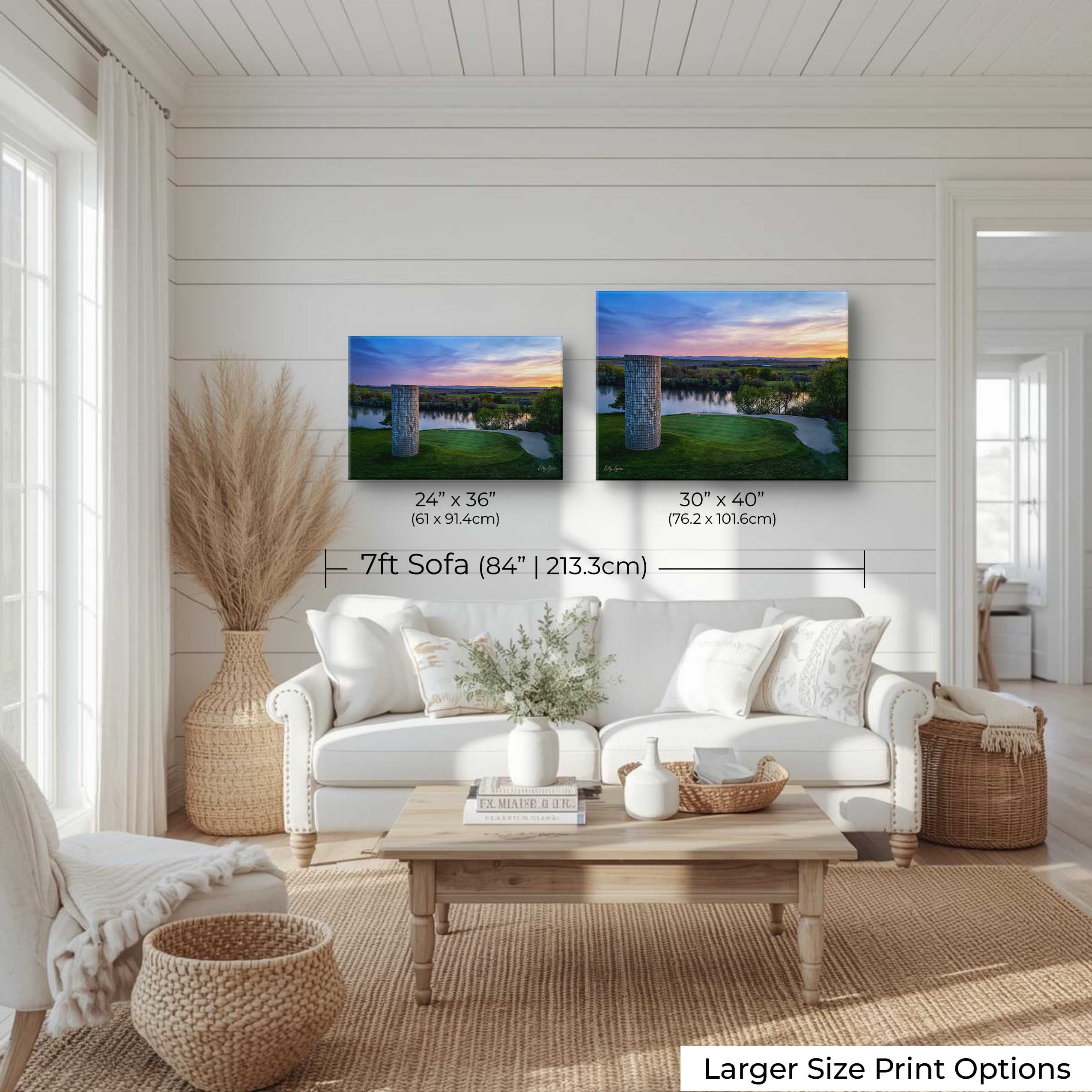 Golf Course Art Print – Idaho Sunset Wall Decor