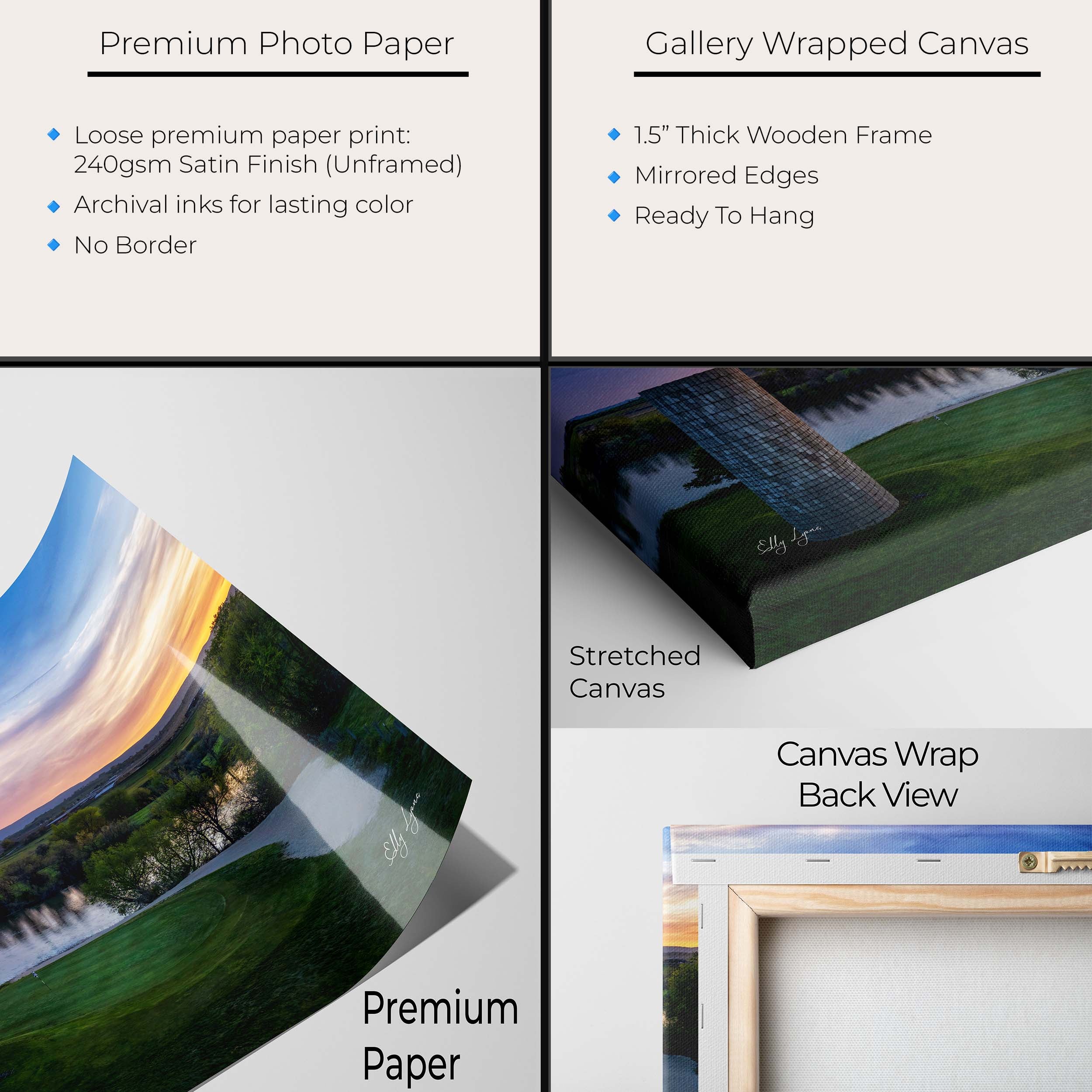 Golf Course Art Print – Silo Green Sunset Landscape | Idaho Golf Wall Decor