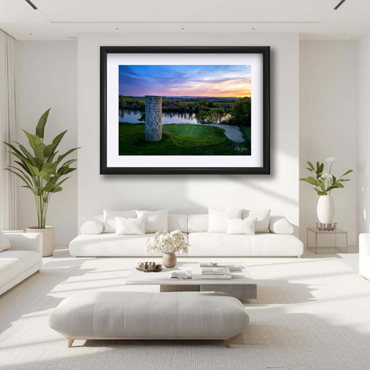 Golf Course Art Print – Idaho Sunset Wall Decor