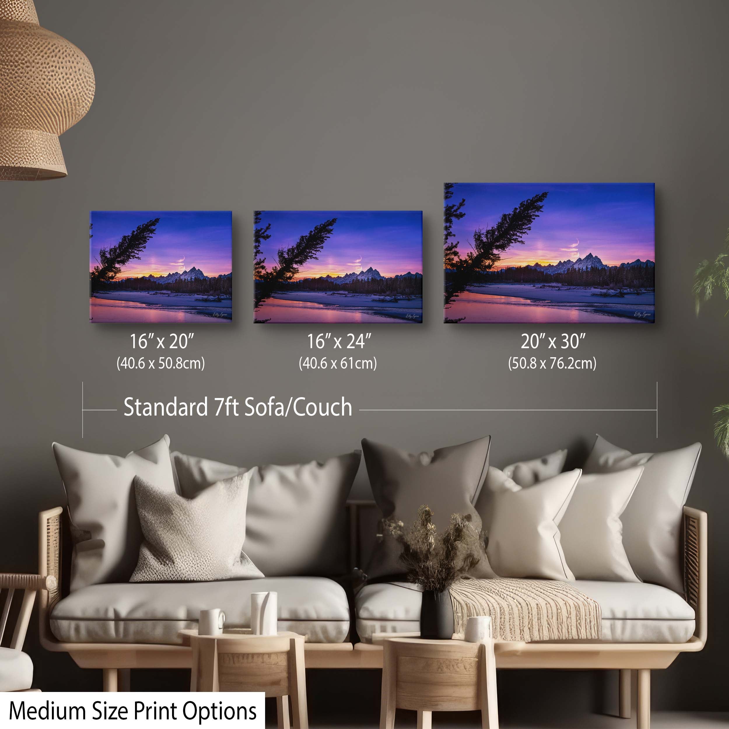 Grand Teton National Park Snake River Sunset Print - “Twilight Majesty"