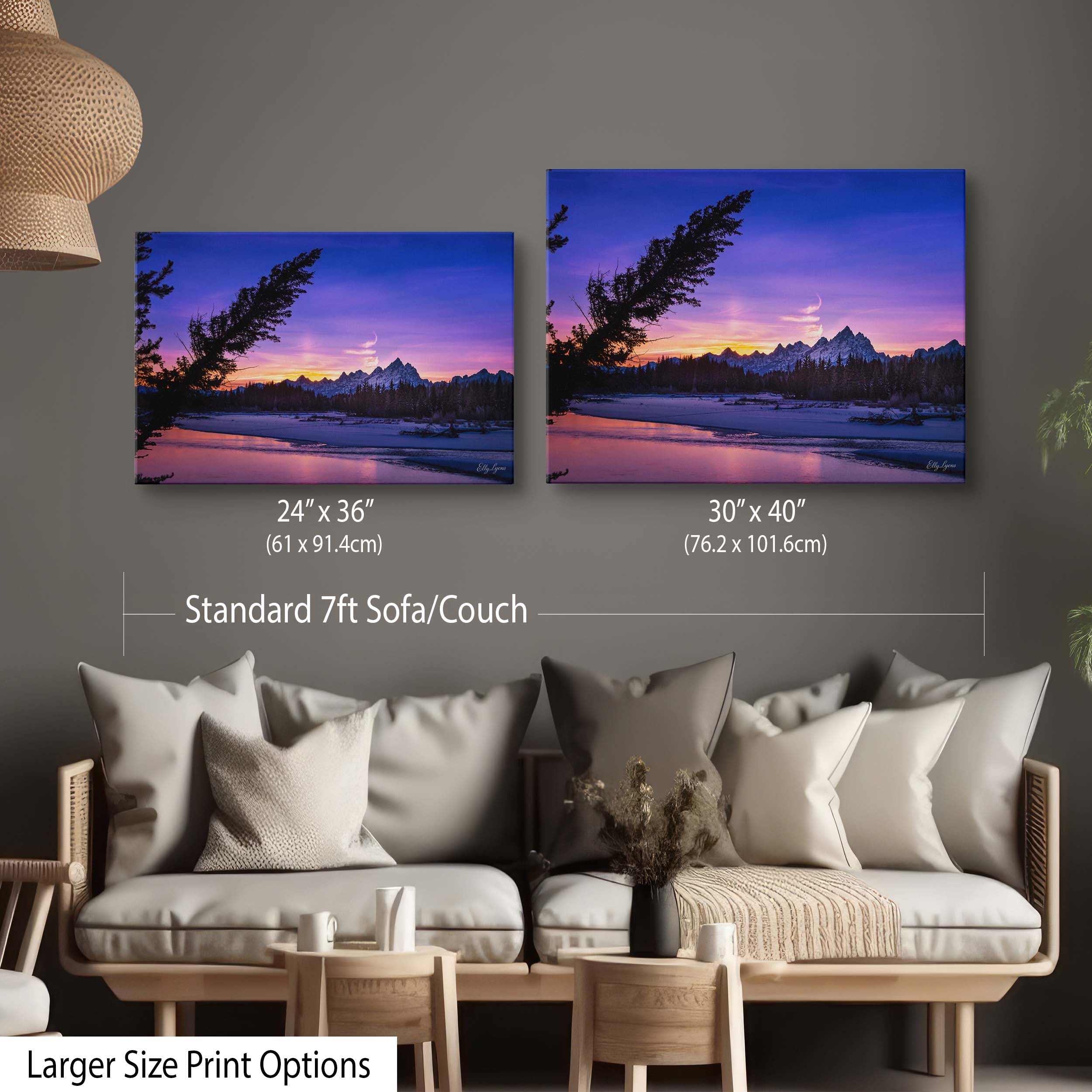 Grand Teton National Park Snake River Sunset Print - “Twilight Majesty"