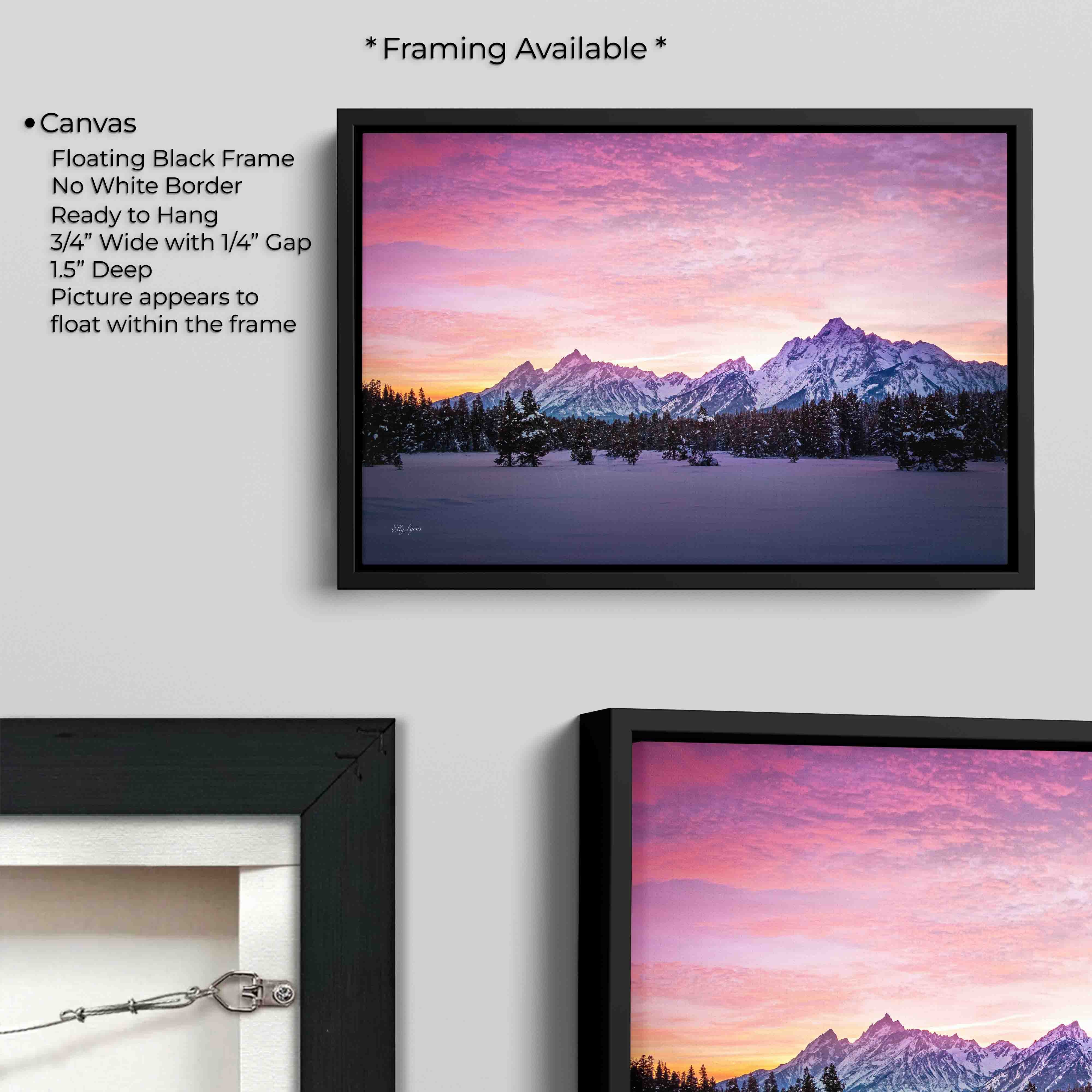 Grand Teton National Park Snowy Sunset Print - “Winter’s Hallelujah”