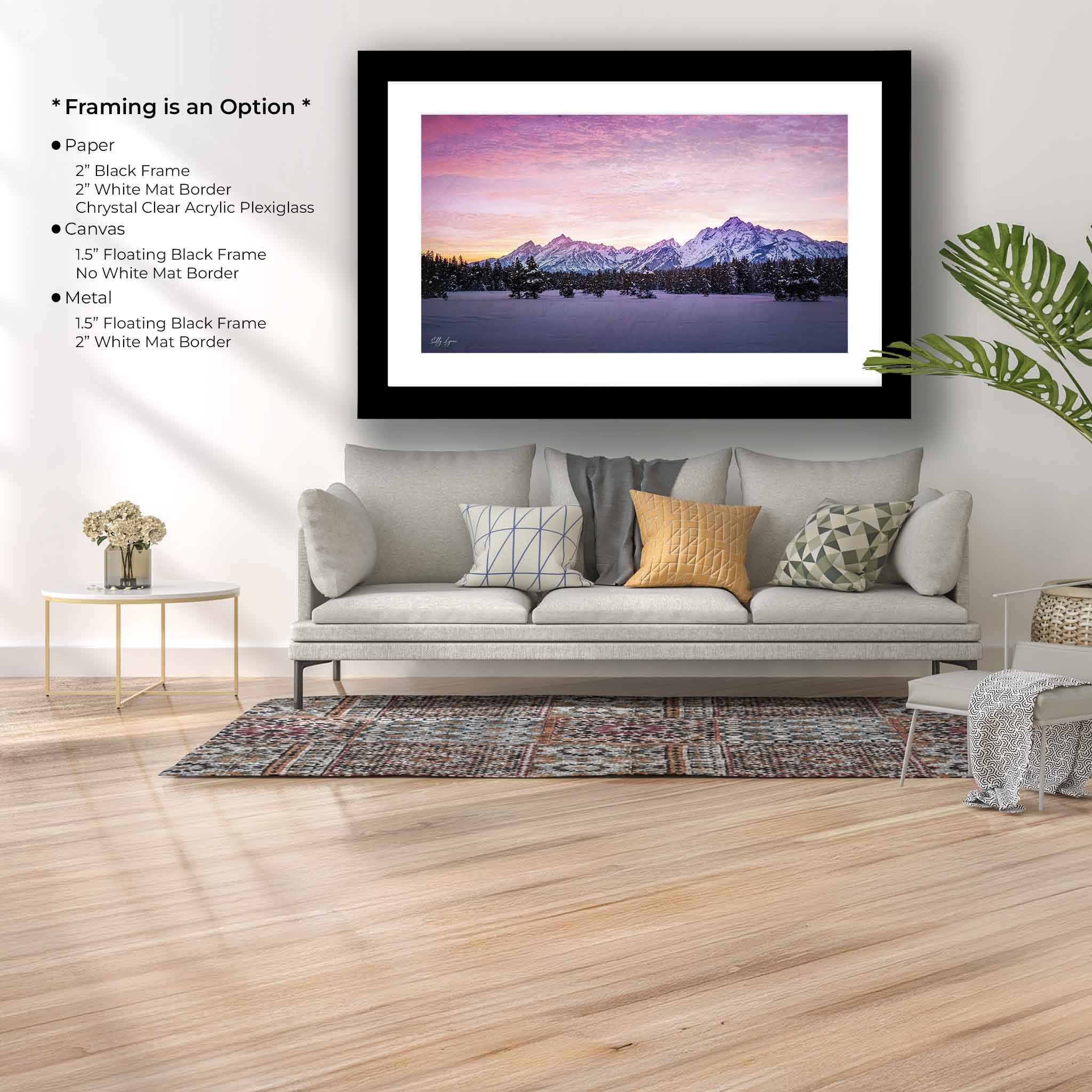 “Winter’s Hallelujah” - Grand Teton National Park Sunset Fine Art Print