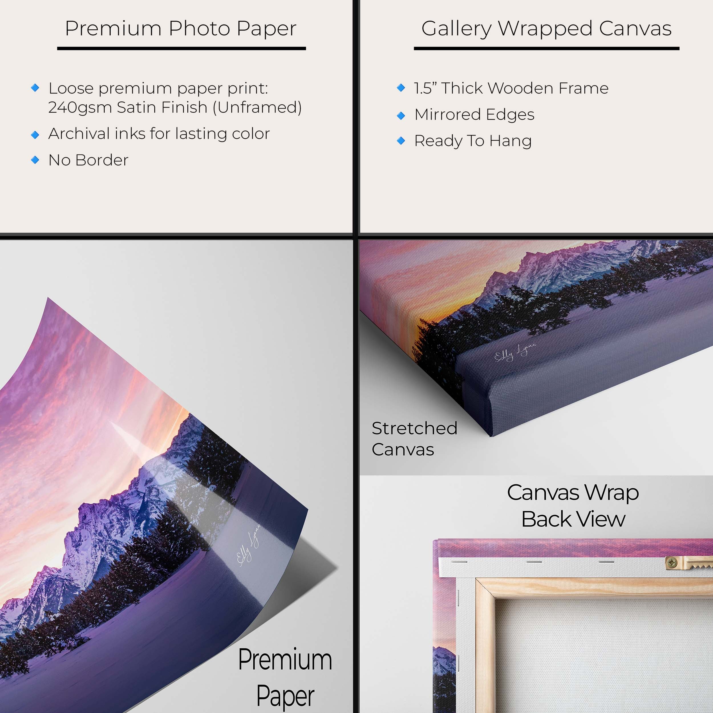 “Winter’s Hallelujah” - Grand Teton National Park Sunset Fine Art Print