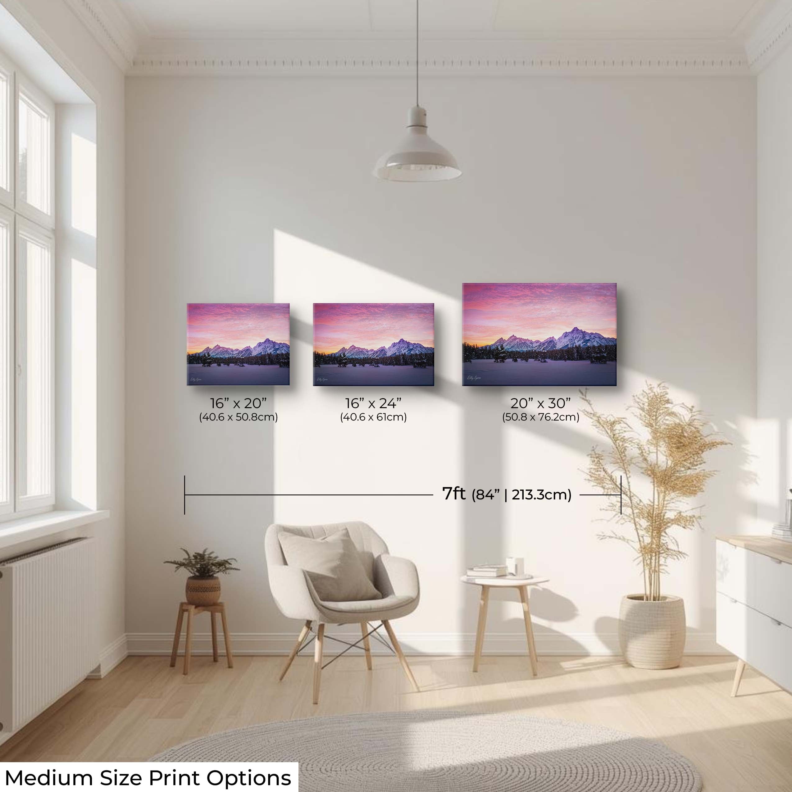 Grand Teton National Park Snowy Sunset Print - “Winter’s Hallelujah”