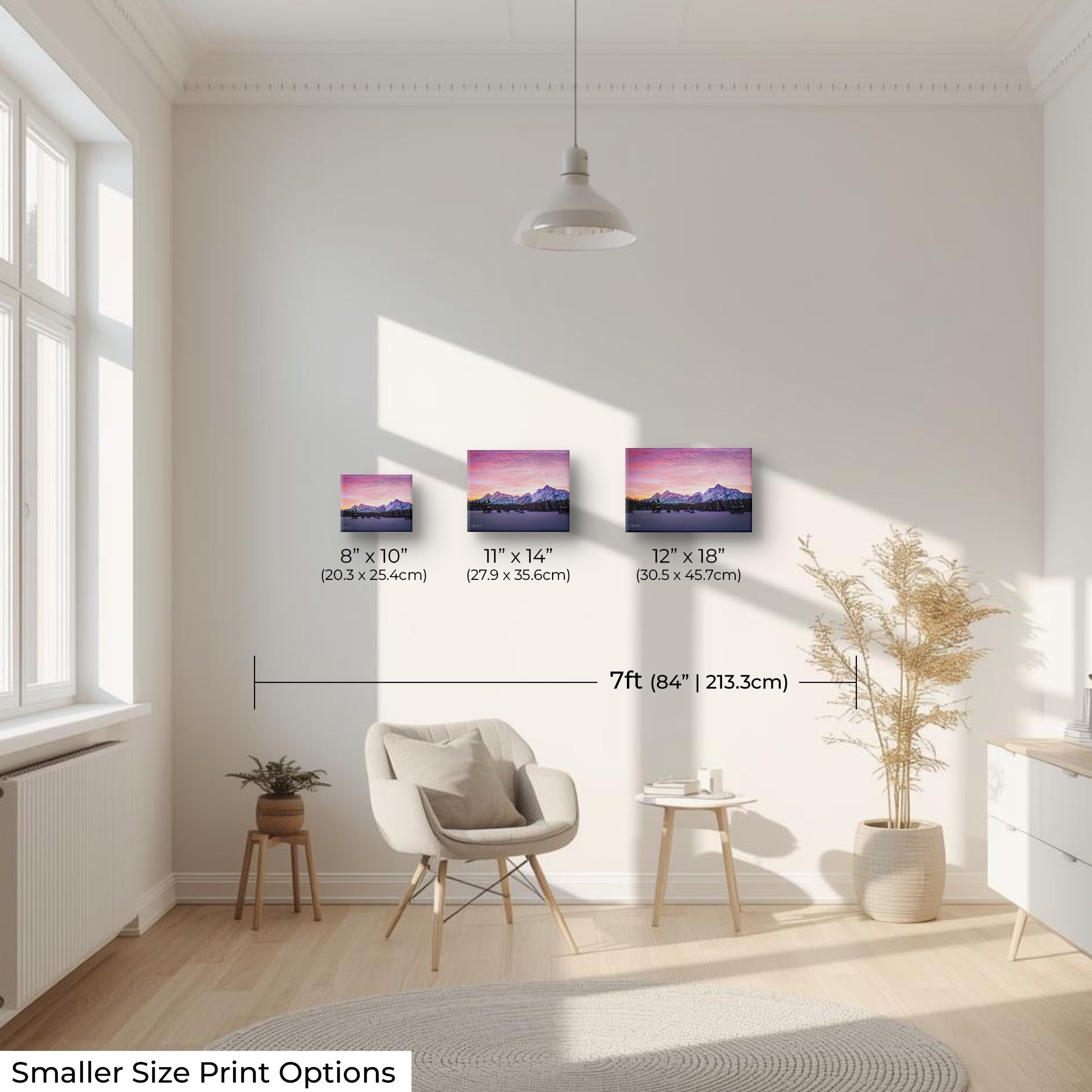 Grand Teton National Park Snowy Sunset Print - “Winter’s Hallelujah”