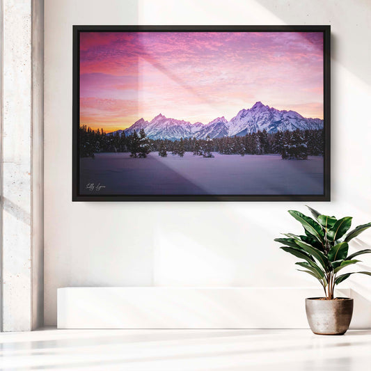 “Winter’s Hallelujah” - Grand Teton National Park Sunset Fine Art Print