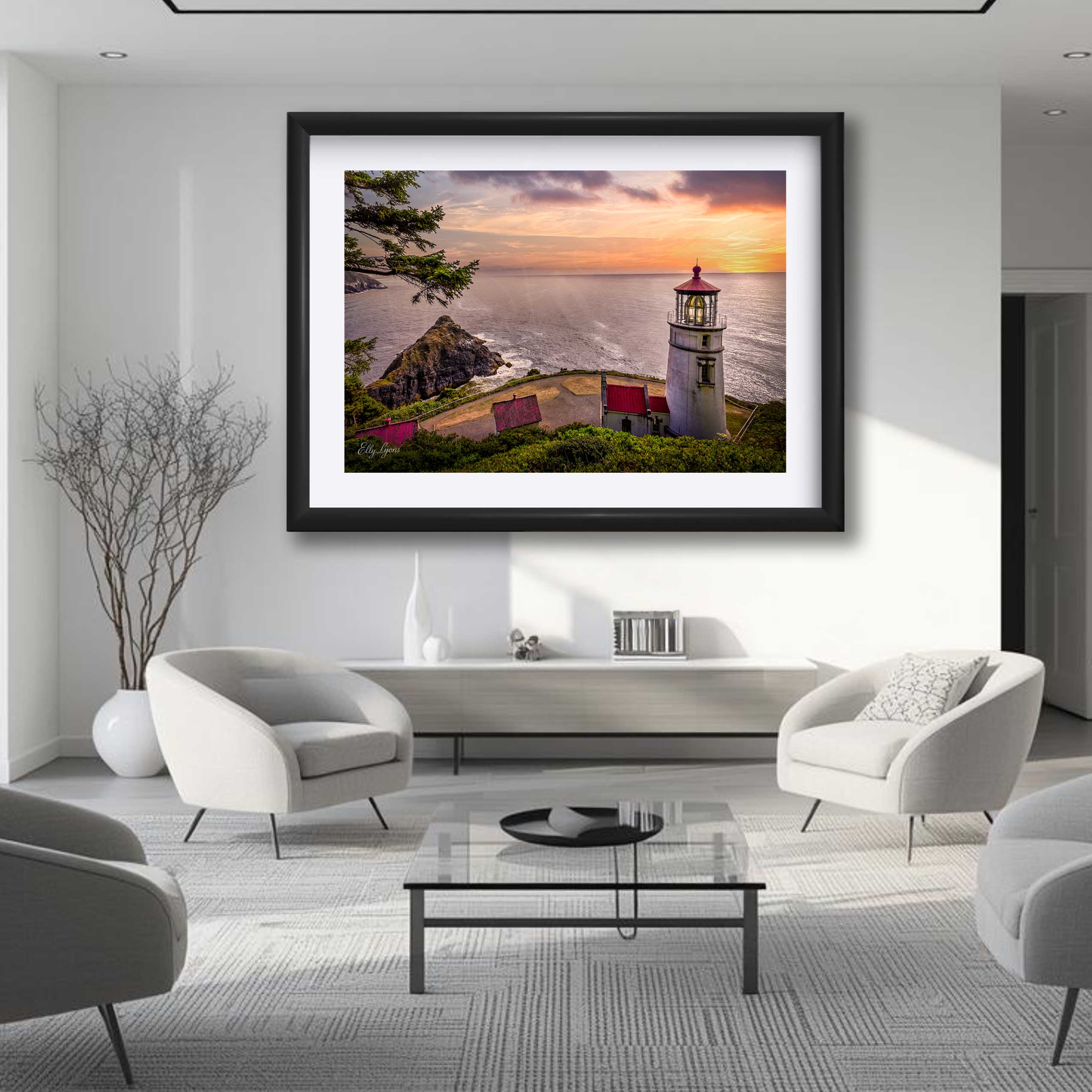 Oregon Coast Haceta Head Lighthouse Print - "The Keeper’s Light"