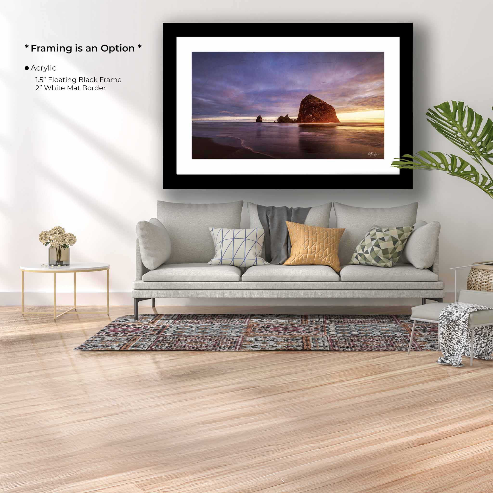 Cannon Beach Sunset Print – Limited Edition Fine Art Photography | Rustic Home Wall Art