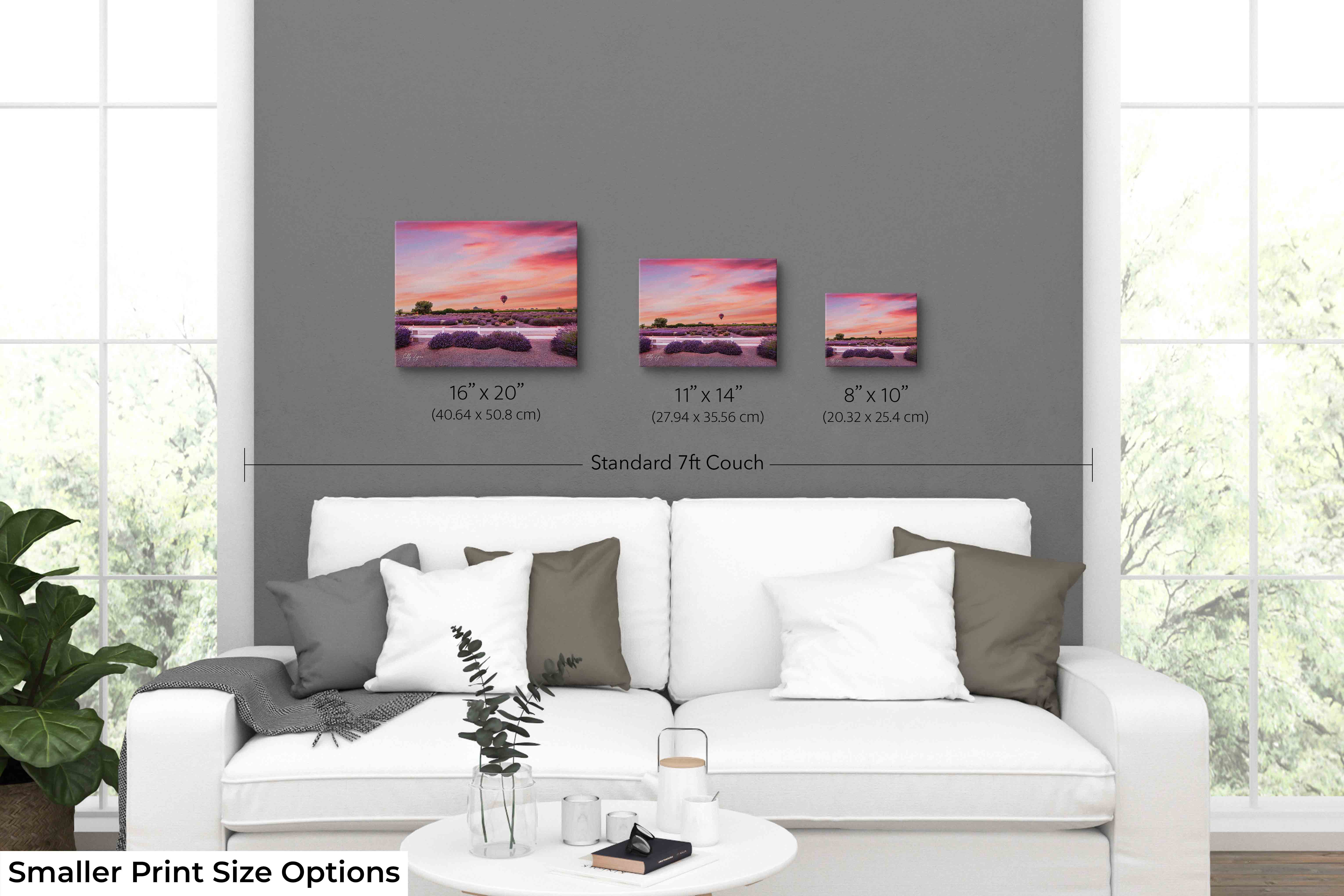“The Stillness of Joy” - Lavender Fields In Summertime - Hot Air Balloon Fine Art Print