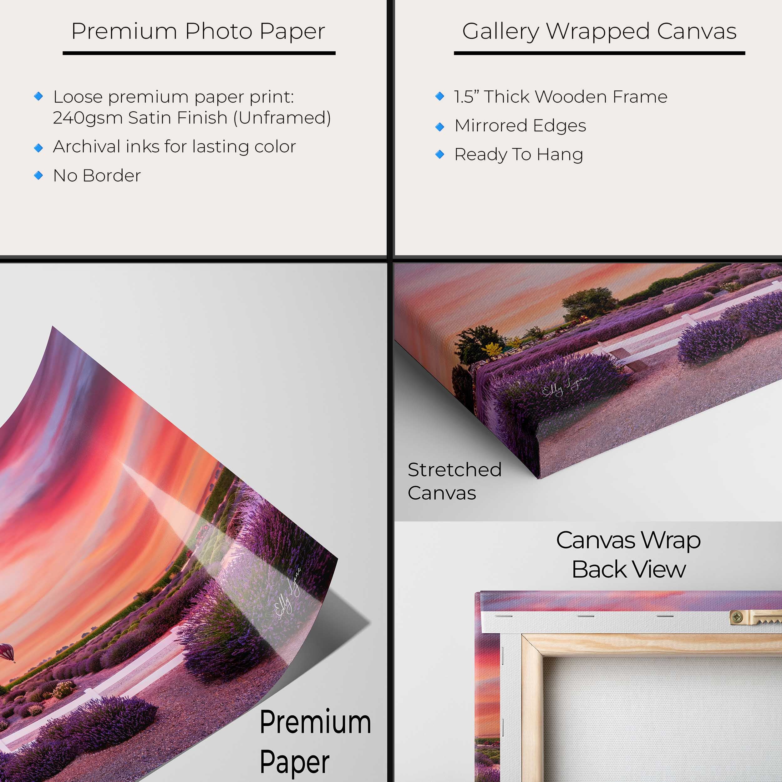 “The Stillness of Joy” - Lavender Fields In Summertime - Hot Air Balloon Fine Art Print