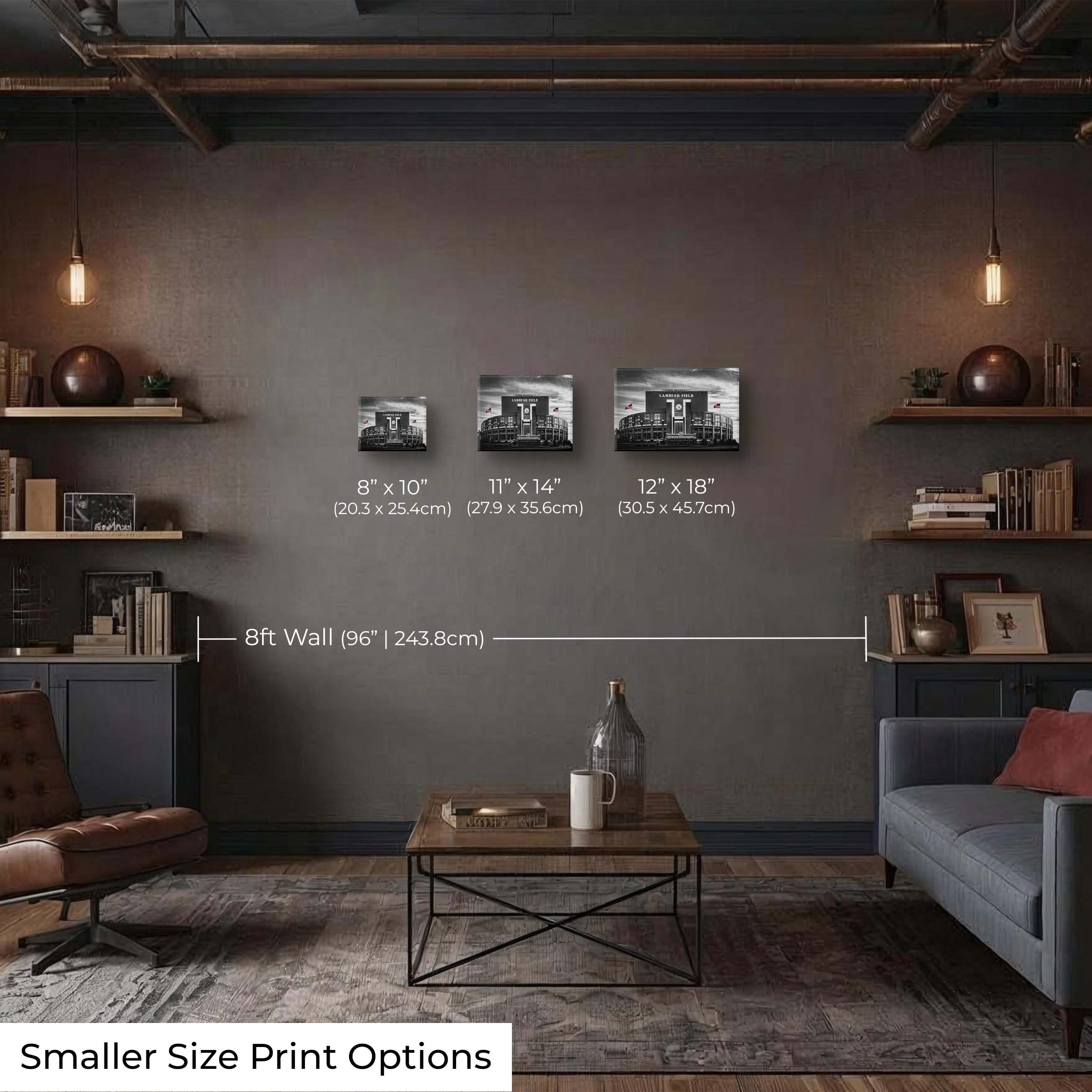 Lambeau Field Black & White Print - "Frozen Legacy"