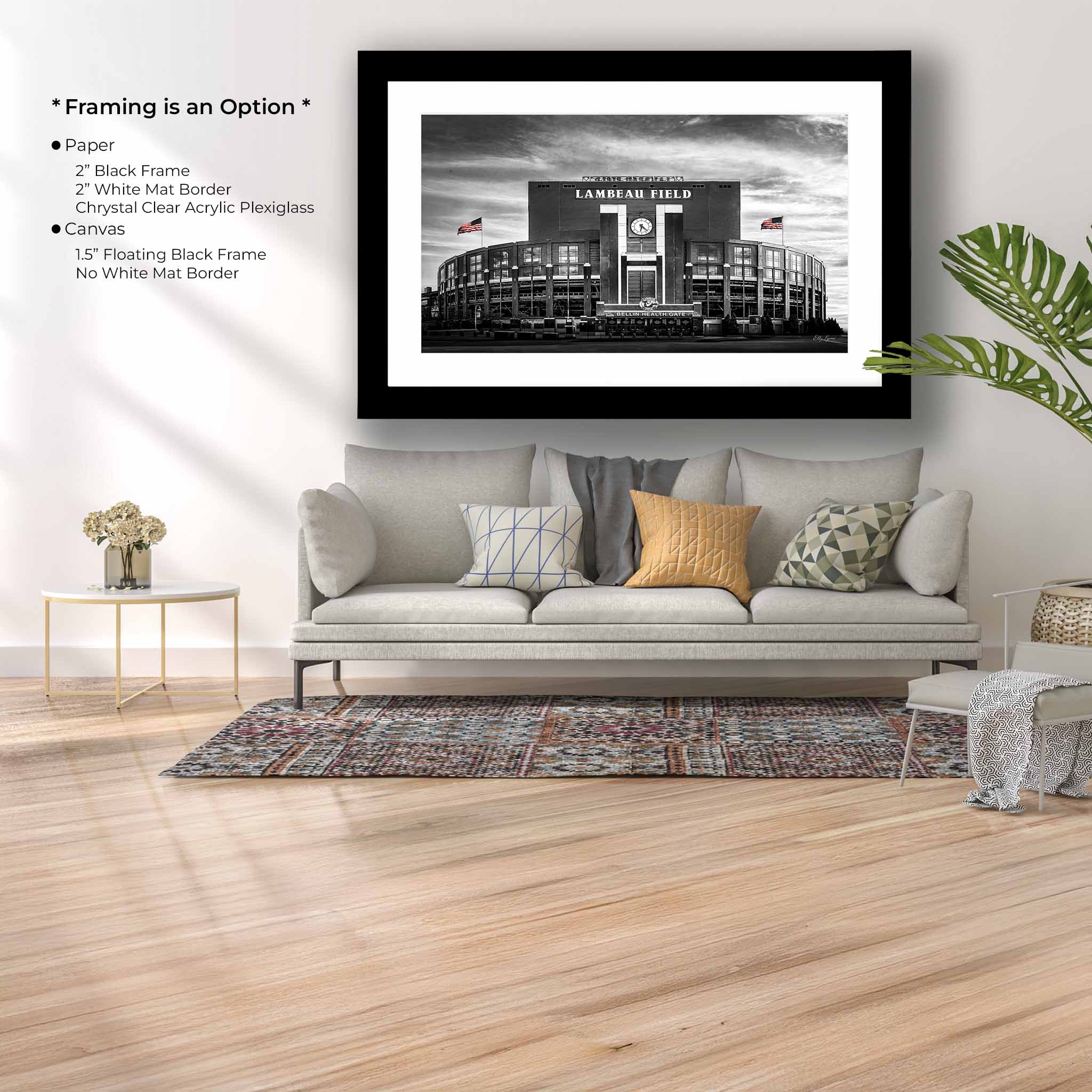 "Frozen Legacy" – Lambeau Field in Black and White