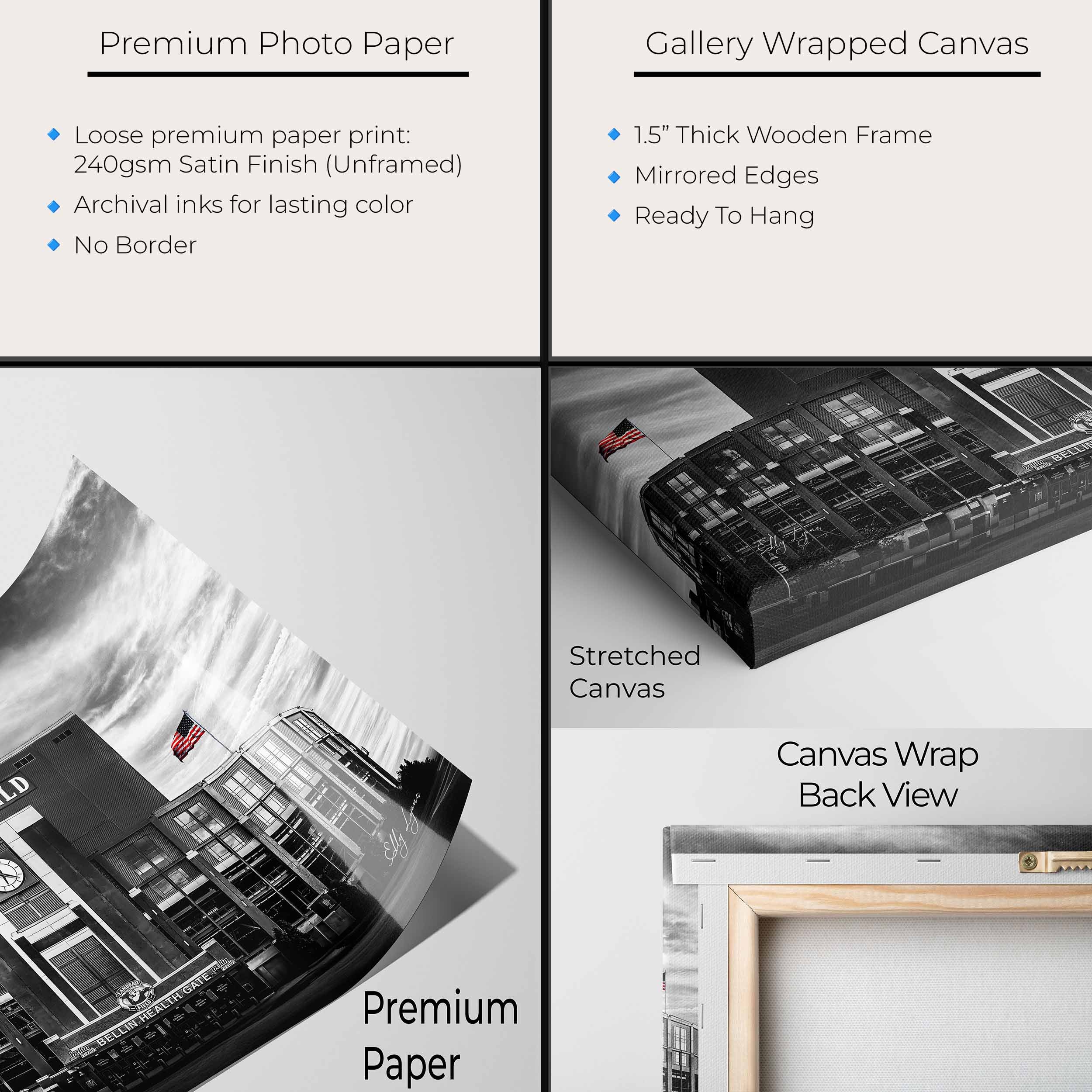 "Frozen Legacy" – Lambeau Field in Black and White