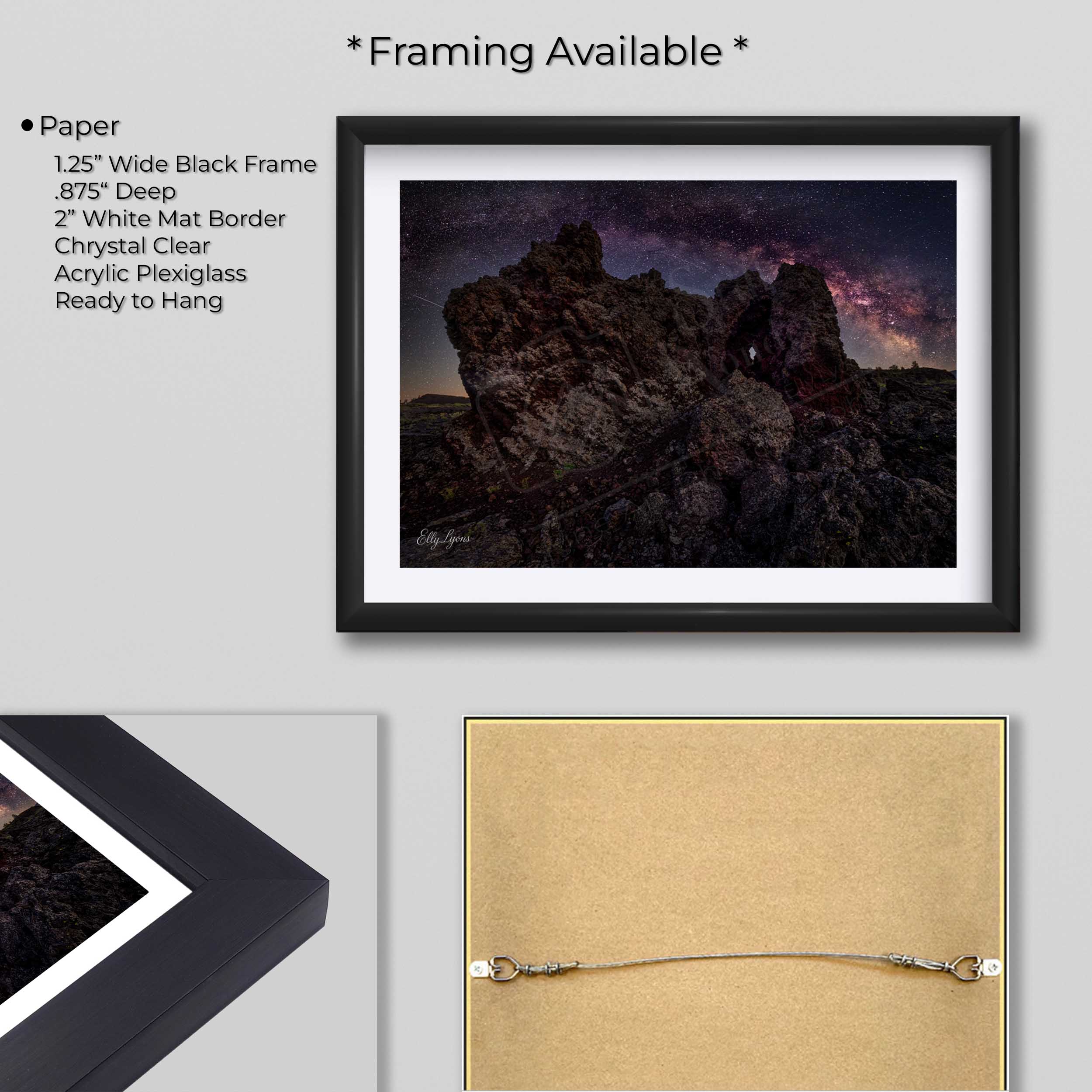 Craters of The Moon National Monument Milky Way Stars Print - "The Rock and The Reach"