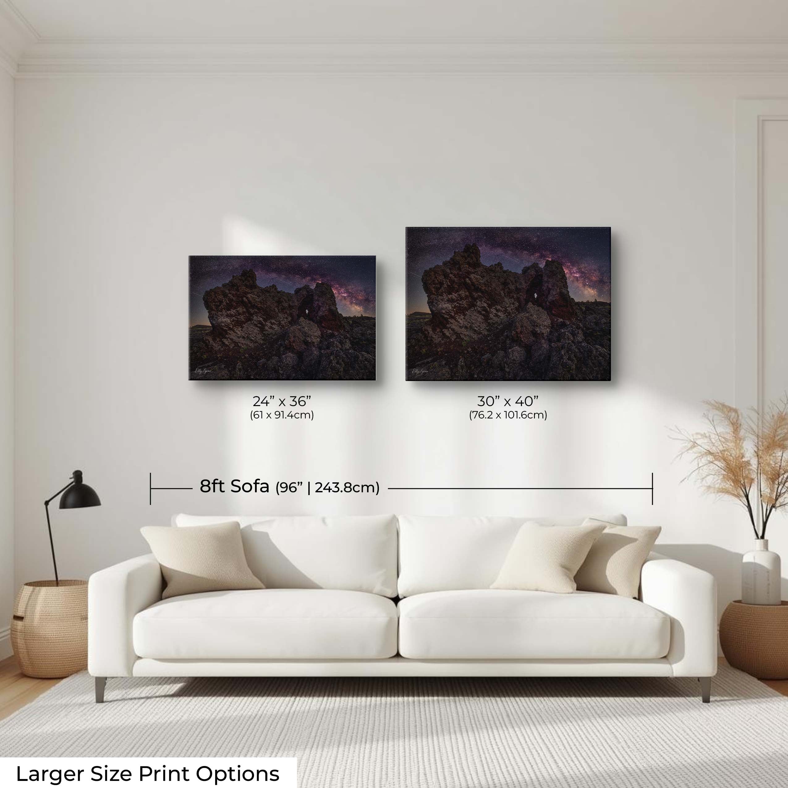 Craters of The Moon National Monument Milky Way Stars Print - "The Rock and The Reach"
