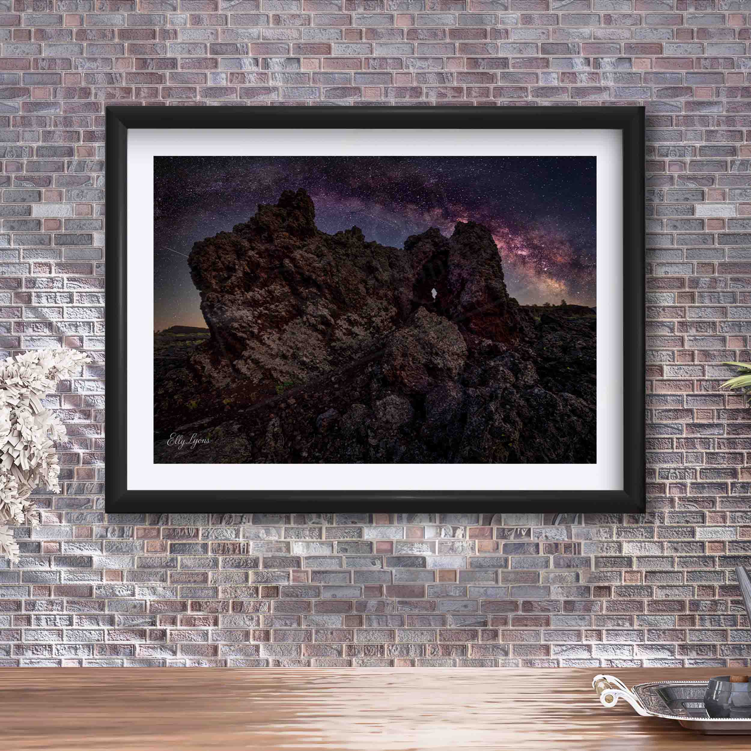 Craters of The Moon National Monument Milky Way Stars Print - "The Rock and The Reach"