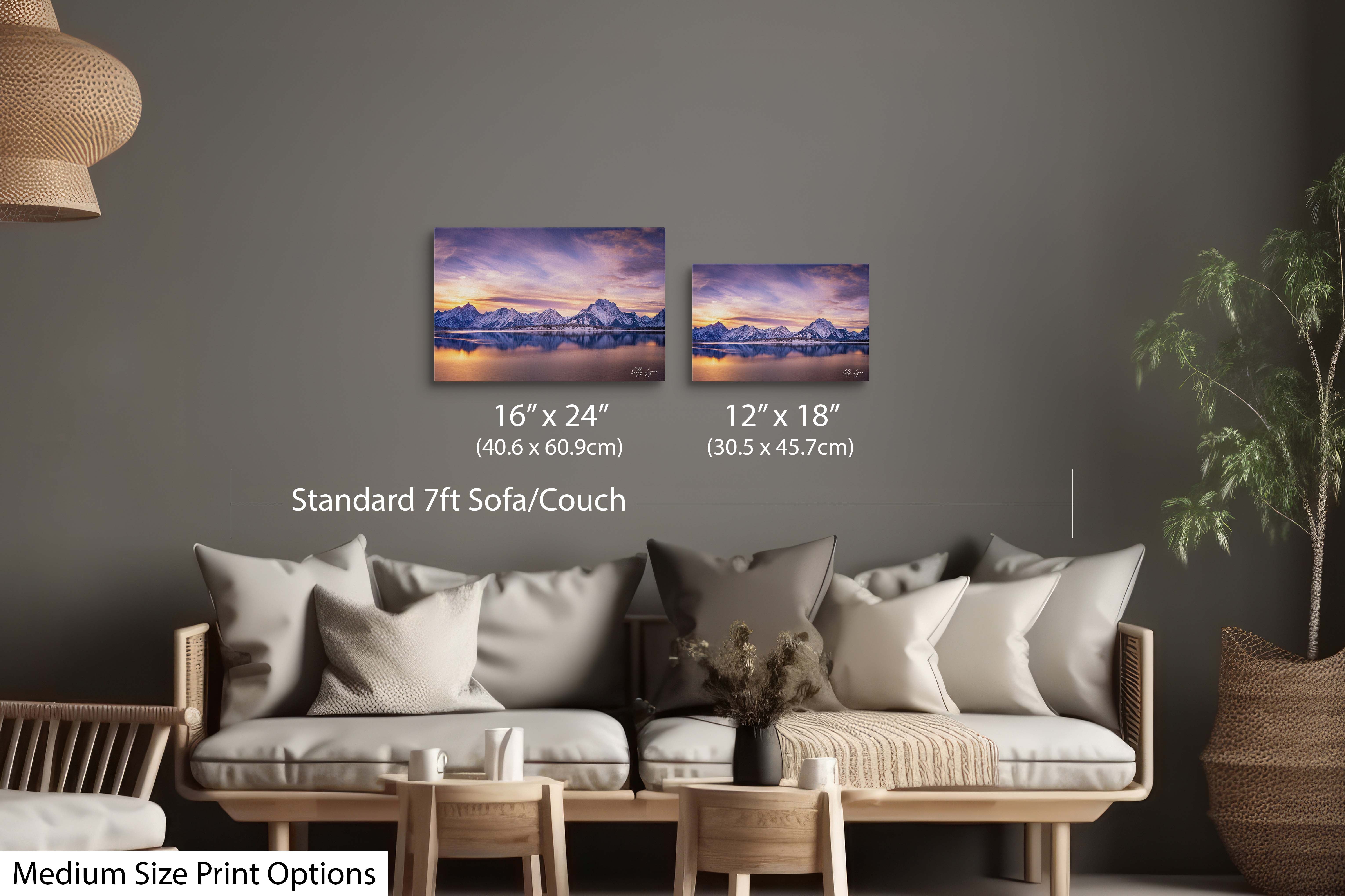 “Still Waters, Mighty Peaks” - Grand Teton Sunset Wall Decor | Winter Mountain Reflection Landscape Fine Art Print