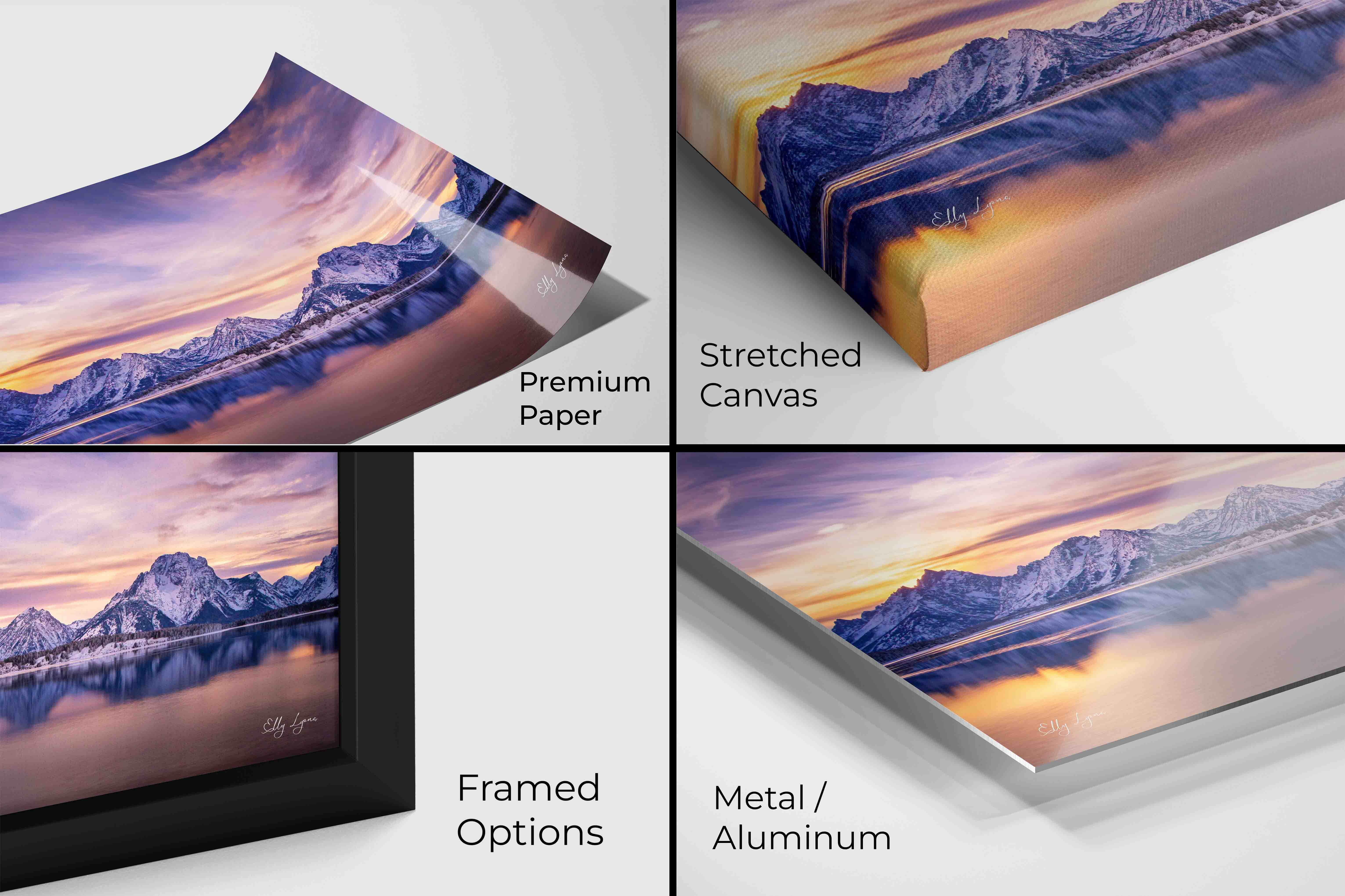 “Still Waters, Mighty Peaks” - Grand Teton Sunset Wall Decor | Winter Mountain Reflection Landscape Fine Art Print