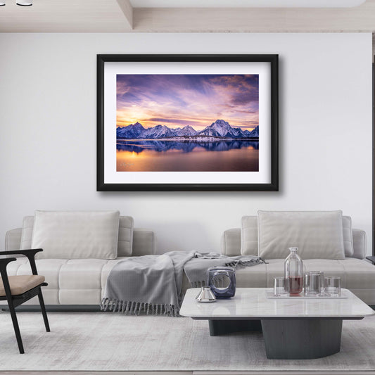Grand Teton National Park Sunset Print - “Still Waters, Mighty Peaks”