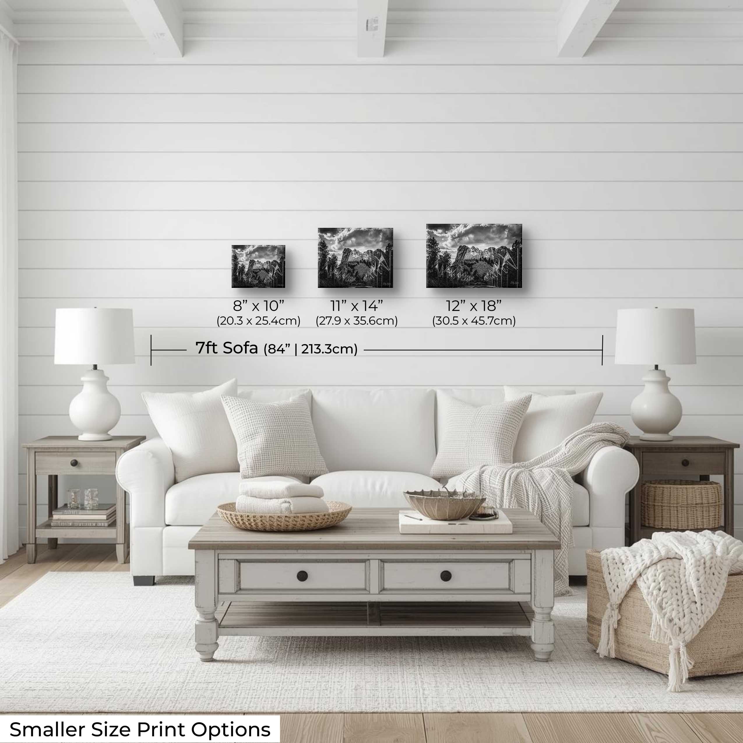 Mount Rushmore Black & White Print