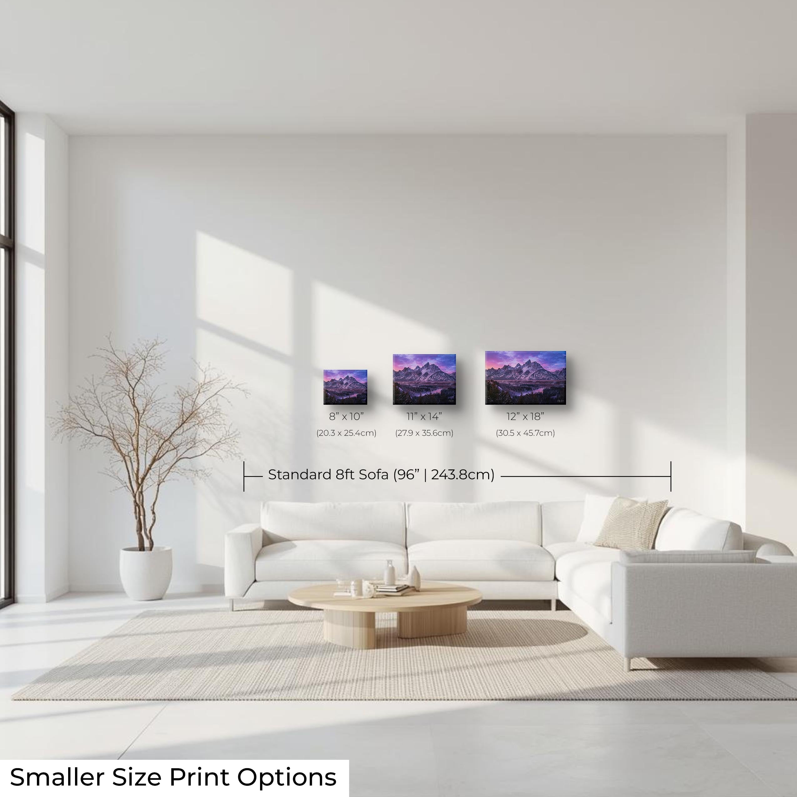 Grand Teton Winter Alpenglow Fine Art Print - Wyoming Landscape Photography Canvas Wall Art